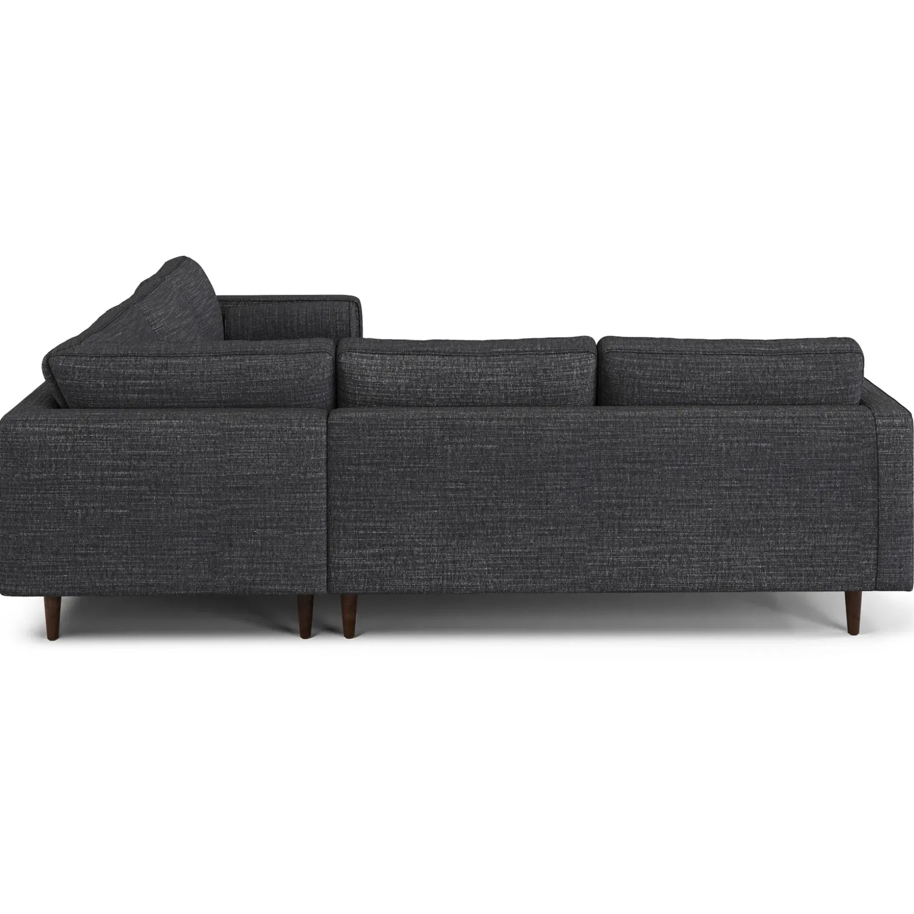 Sven 107" Tufted Corner Sectional Sofa - Napa Charcoal