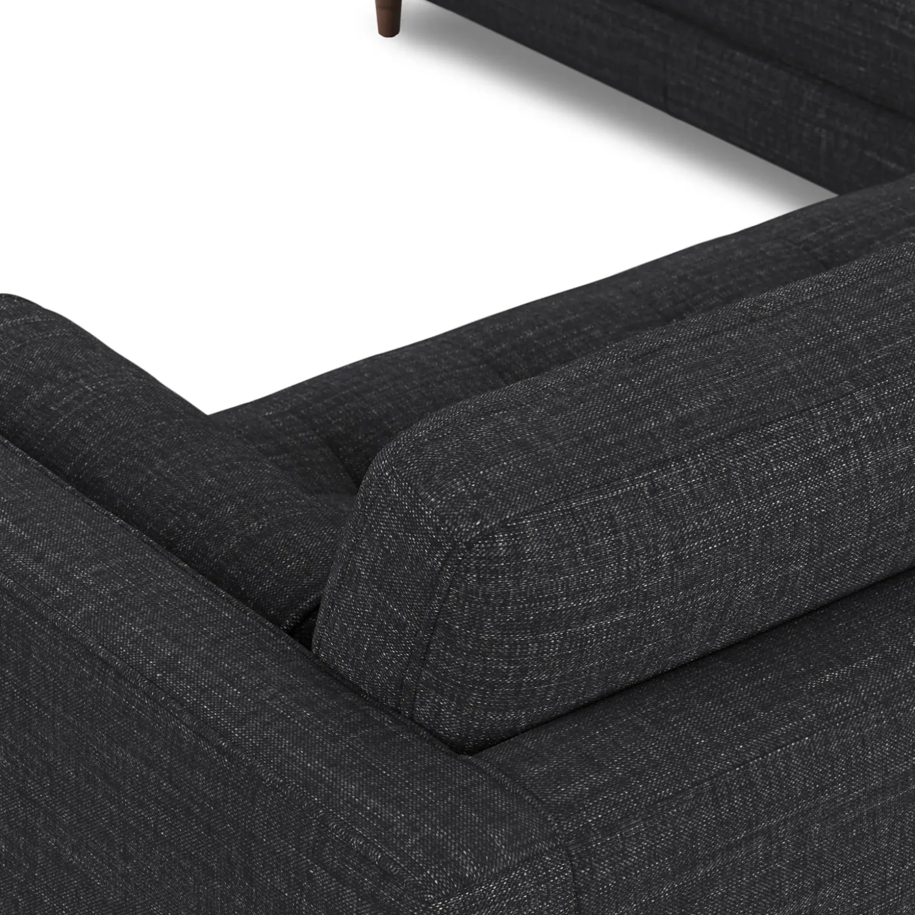 Sven 107" Tufted Corner Sectional Sofa - Napa Charcoal