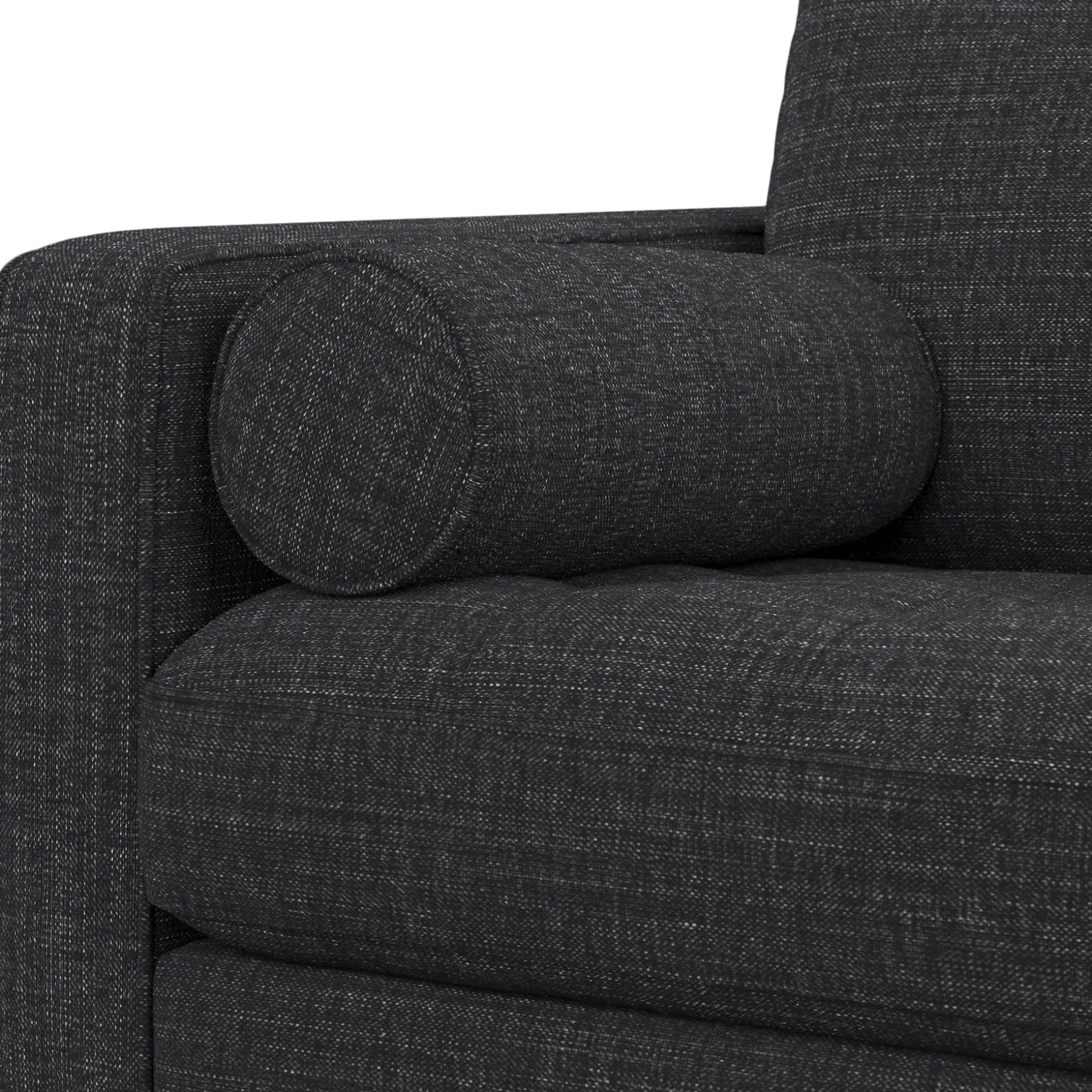 Sven 107" Tufted Corner Sectional Sofa - Napa Charcoal