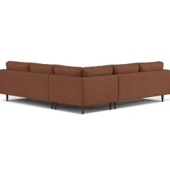 Sven 107" Tufted Corner Sectional - Napa Rust
