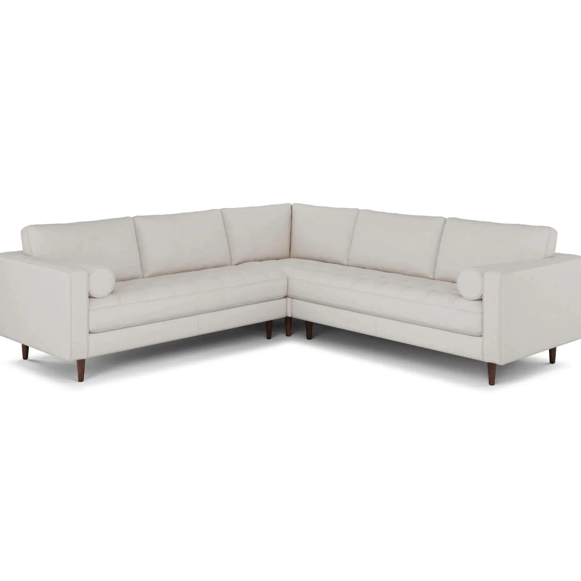 Sven 107" Tufted Corner Sectional - Biscuit Cream