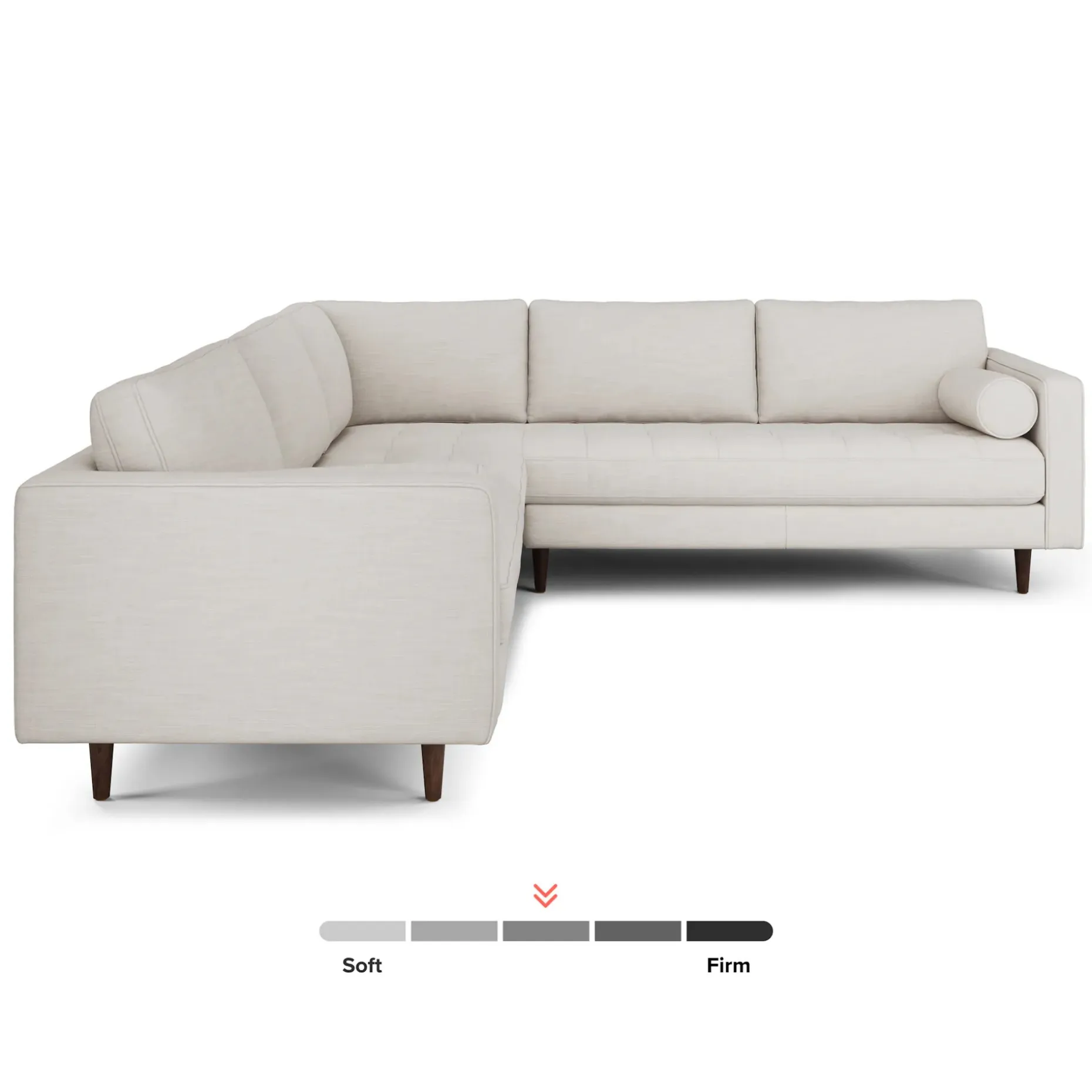 Sven 107" Tufted Corner Sectional - Biscuit Cream