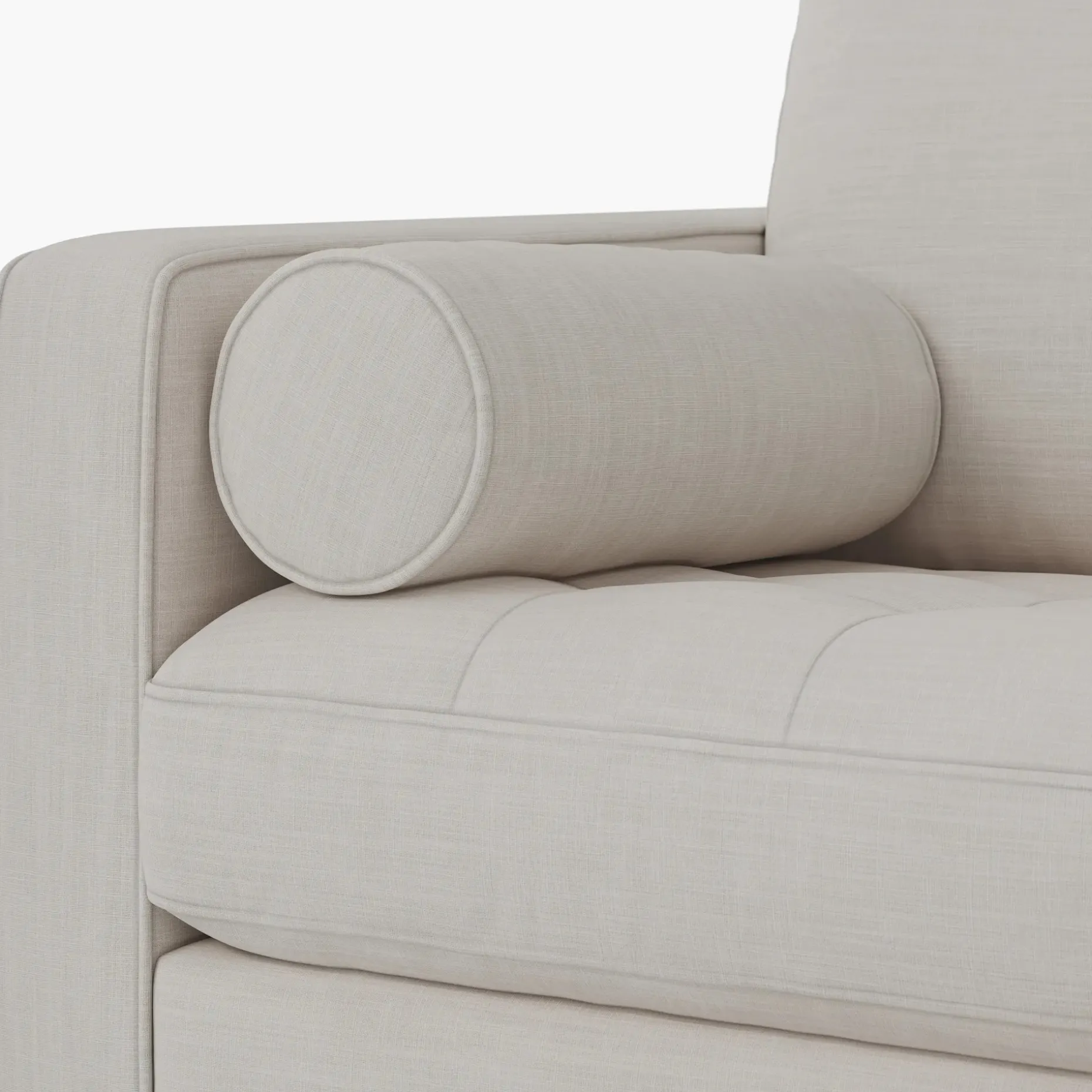 Sven 107" Tufted Corner Sectional - Biscuit Cream