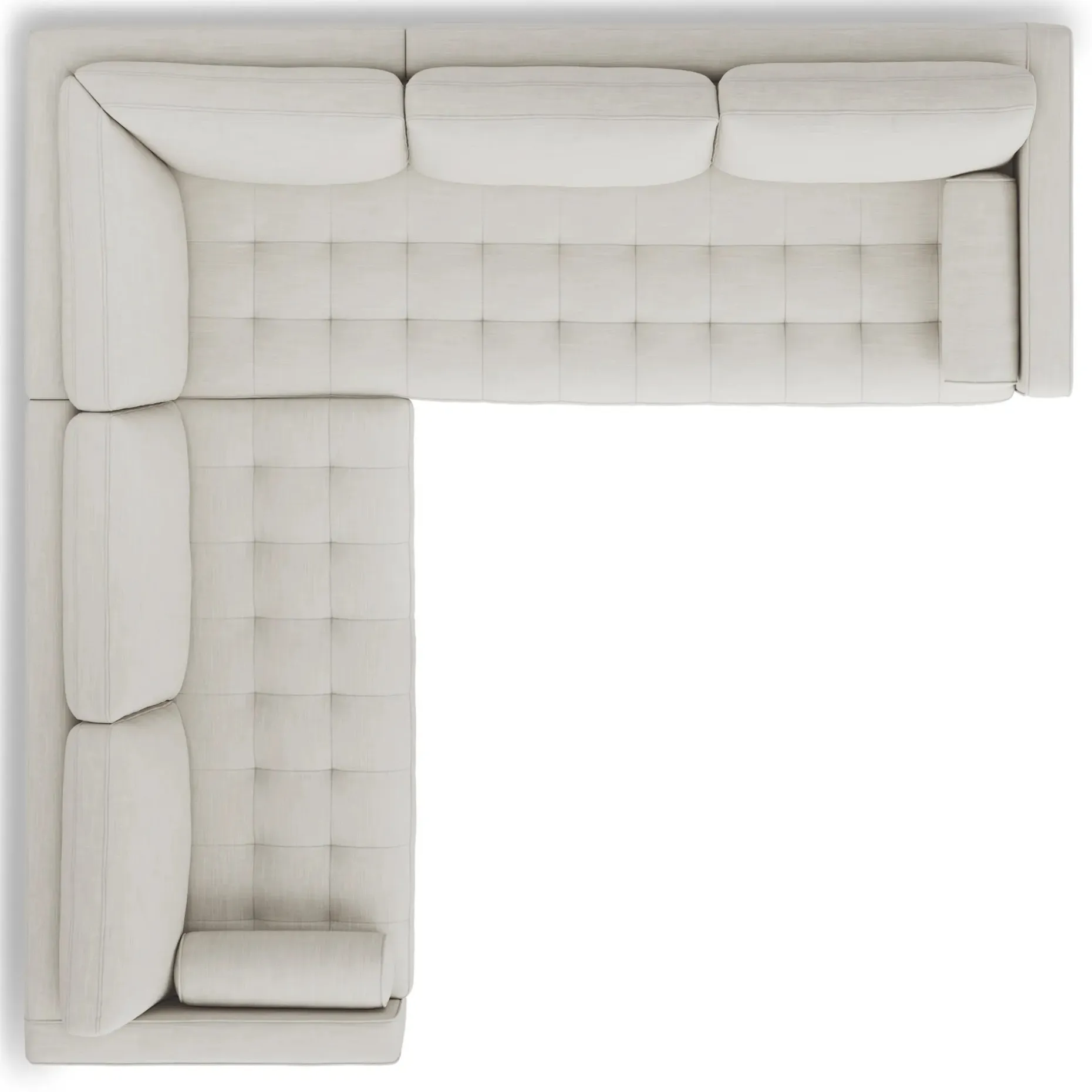 Sven 107" Tufted Corner Sectional - Biscuit Cream
