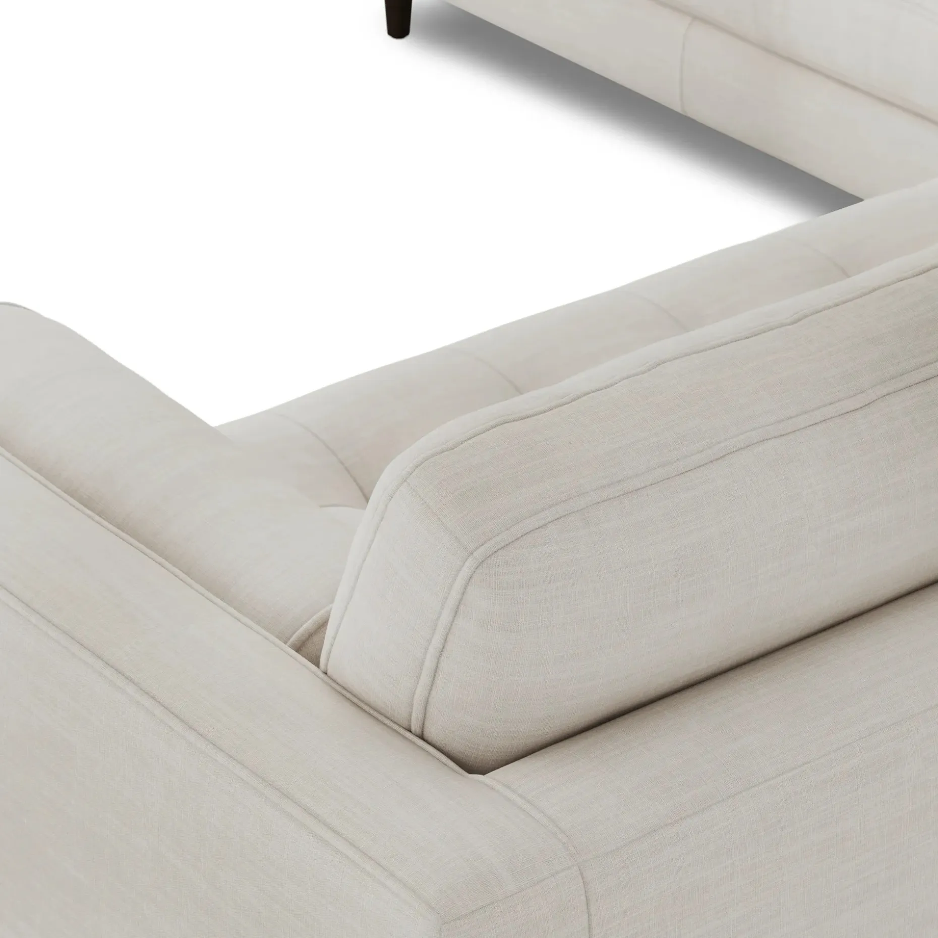 Sven 107" Tufted Corner Sectional - Biscuit Cream