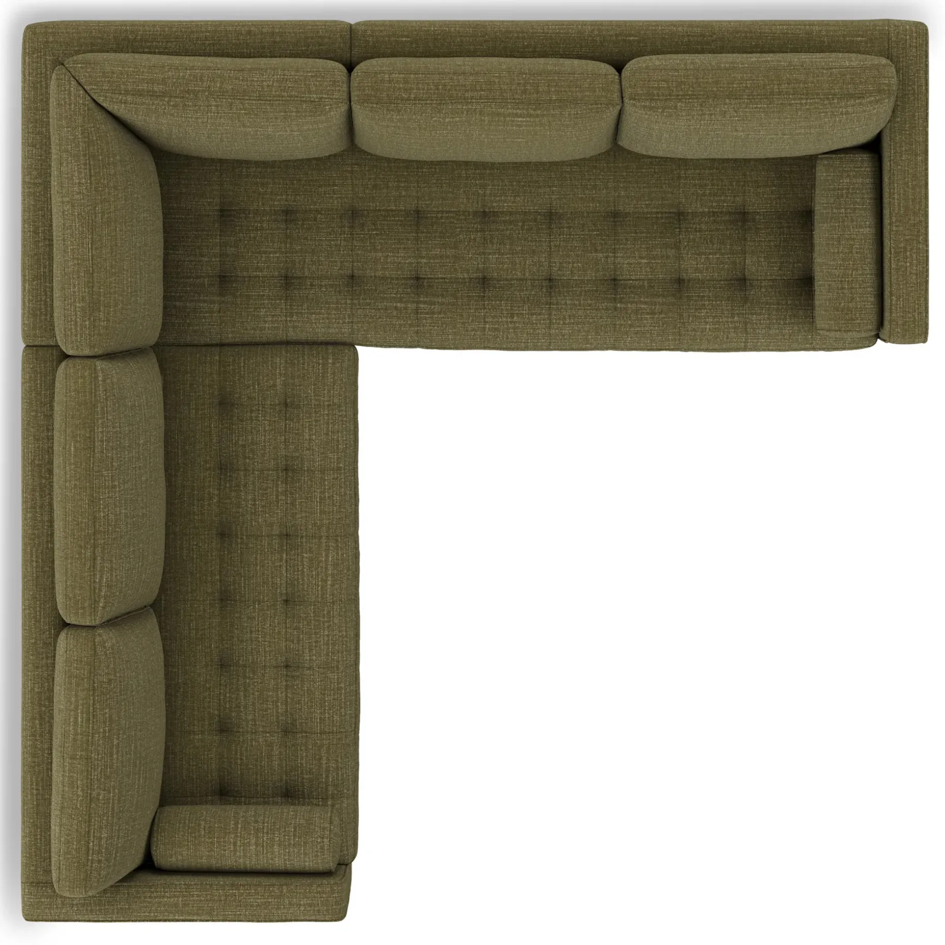 Sven 107" Tufted Corner Sectional - Napa Moss
