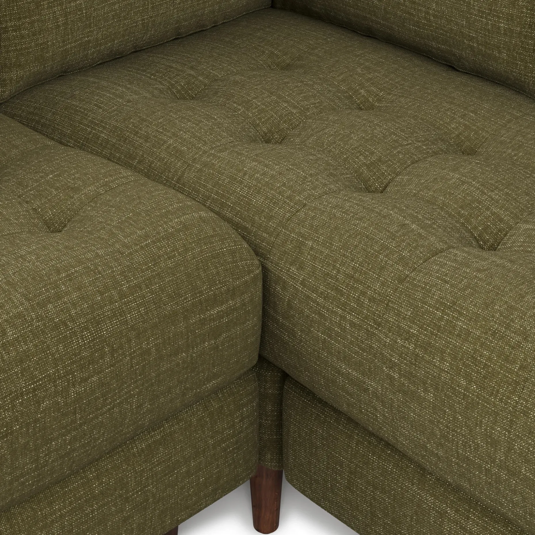 Sven 107" Tufted Corner Sectional - Napa Moss
