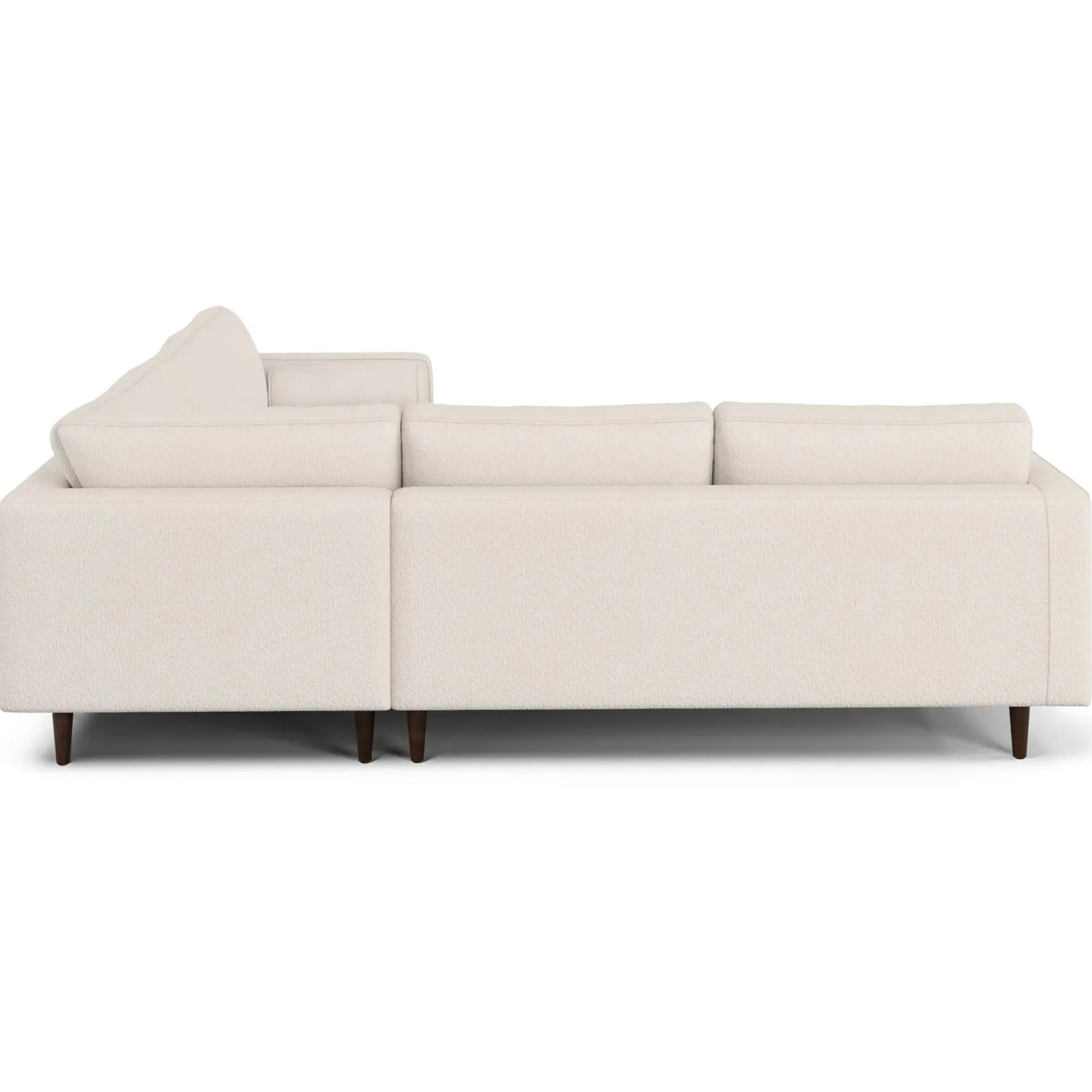Sven 107" Tufted Corner Sectional - Ivory Wool Bouclé