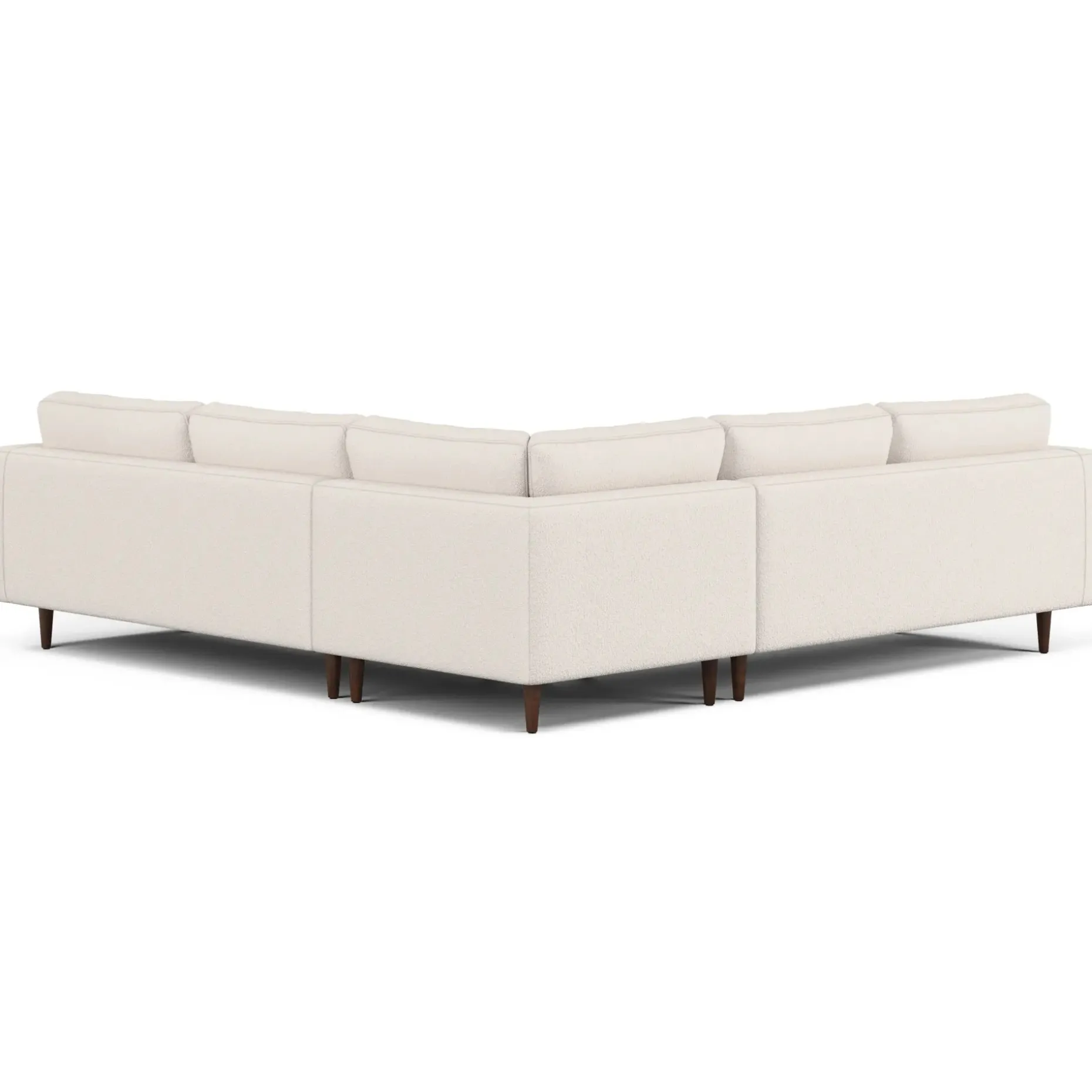 Sven 107" Tufted Corner Sectional - Ivory Wool Bouclé