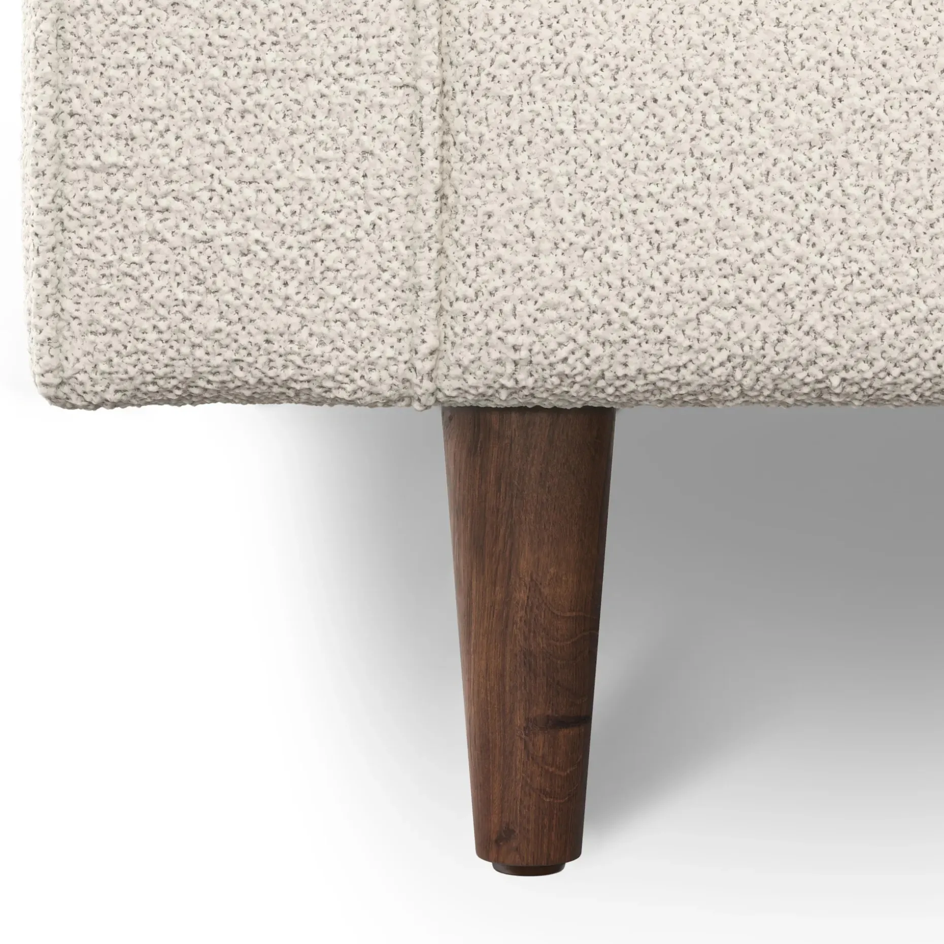 Sven 107" Tufted Corner Sectional - Ivory Wool Bouclé