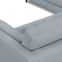 Sven 107" Tufted Corner Sectional - Silver Light Blue