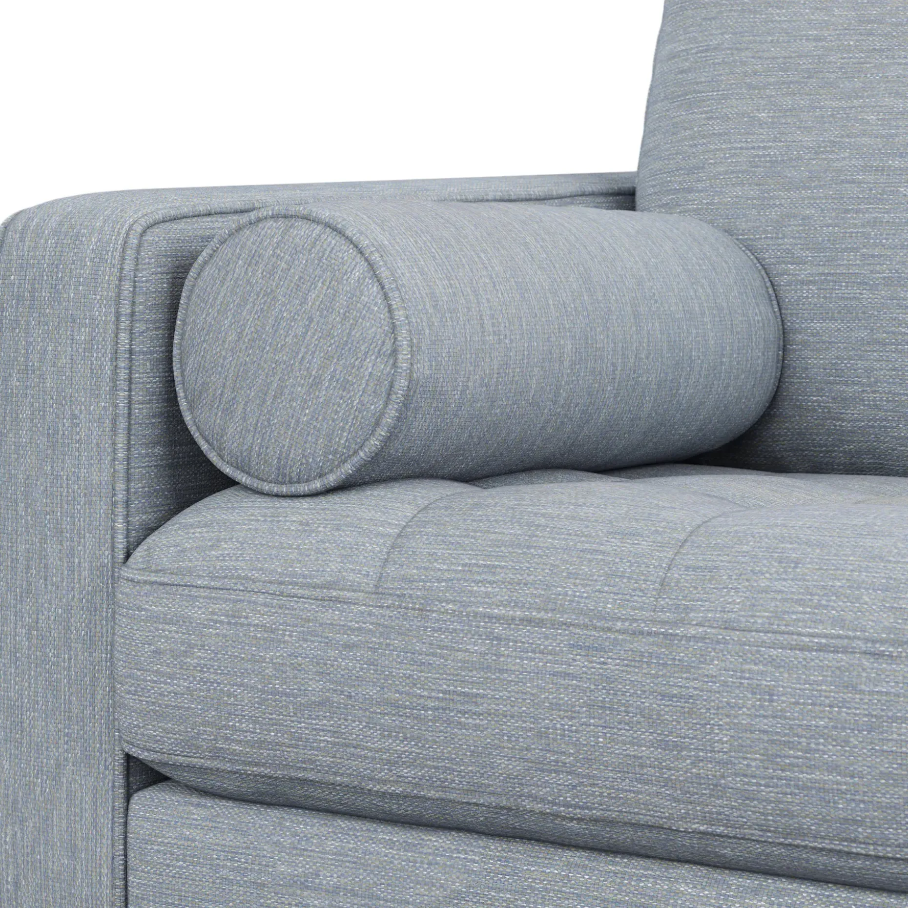 Sven 107" Tufted Corner Sectional - Silver Light Blue