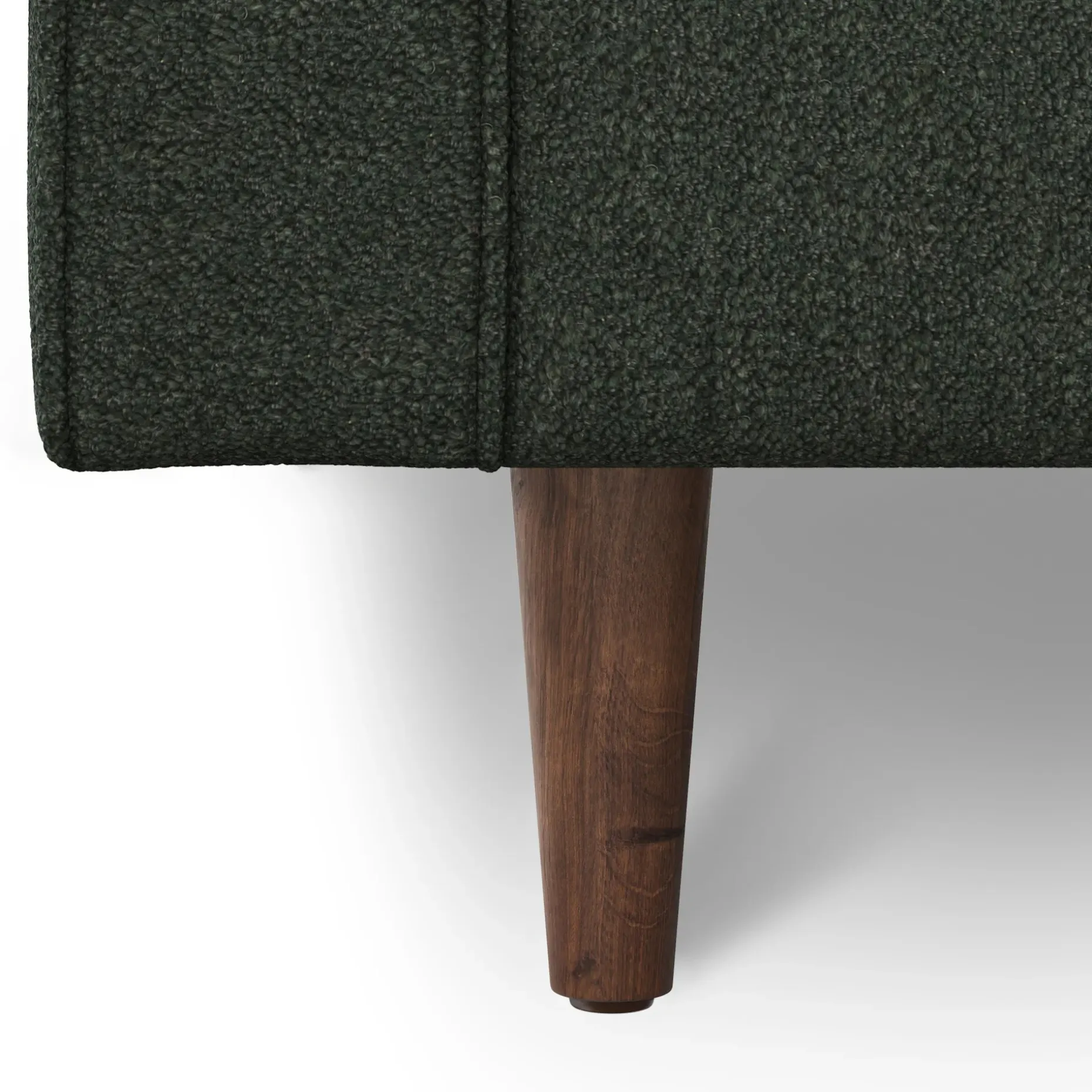 Sven 107" Tufted Corner Sectional - Green Wool Bouclé