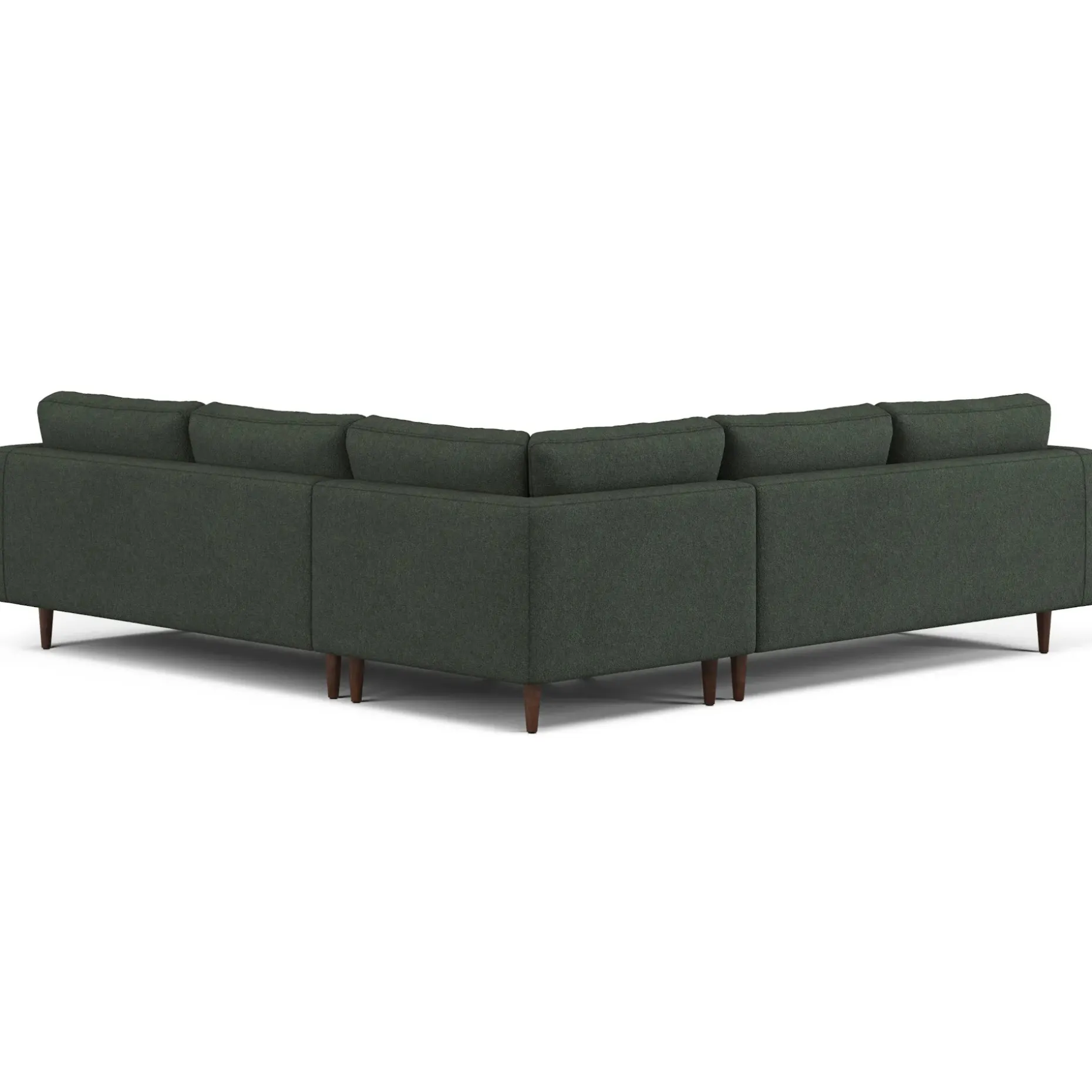 Sven 107" Tufted Corner Sectional - Green Wool Bouclé