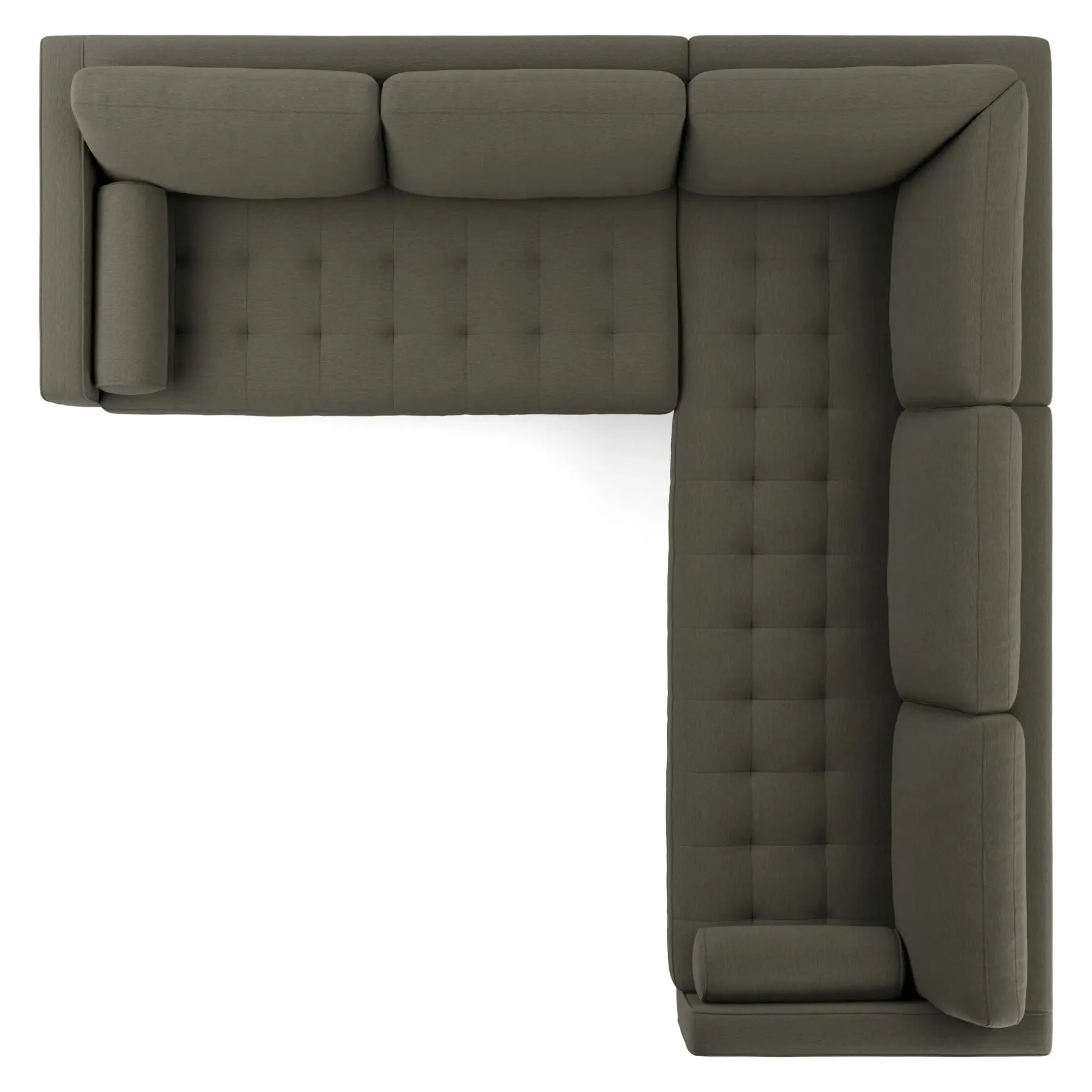 Sven 107" Tufted Corner Sectional - Silver Moss