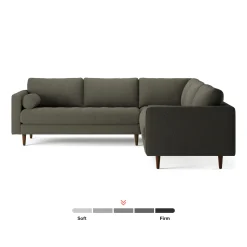 Sven 107" Tufted Corner Sectional - Silver Moss