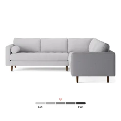 Sven 107" Tufted Corner Sectional - Silver Ivory
