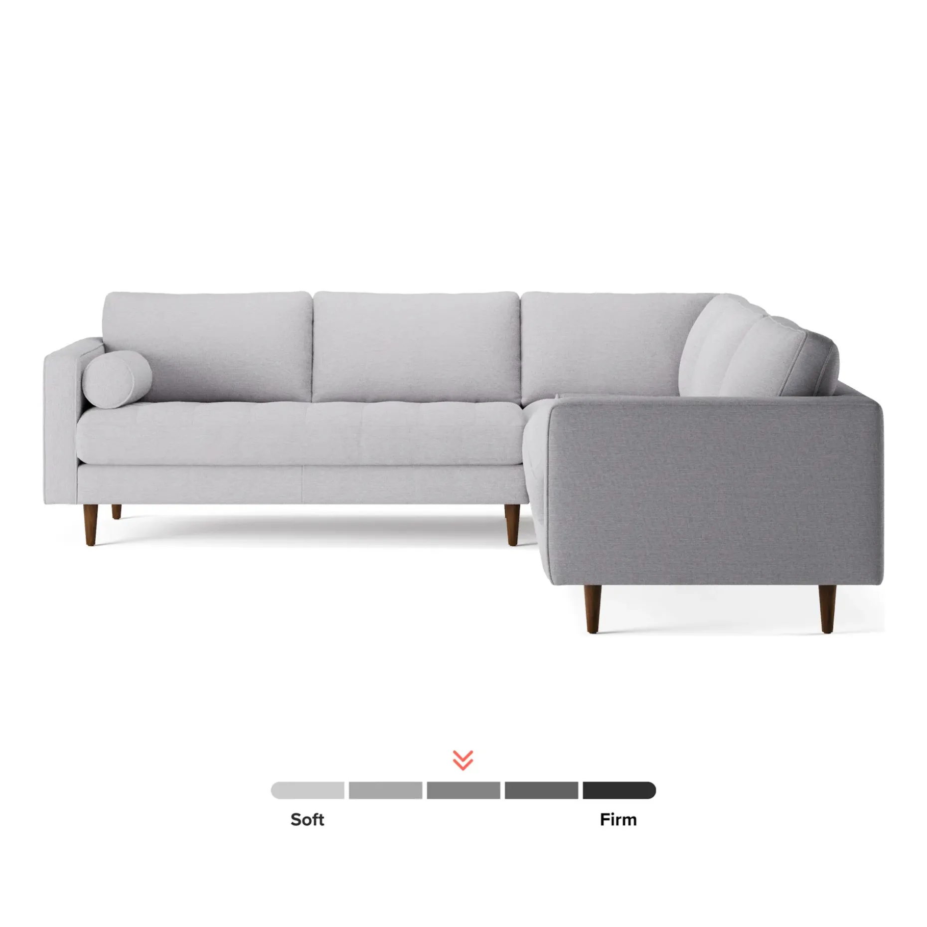 Sven 107" Tufted Corner Sectional - Silver Ivory