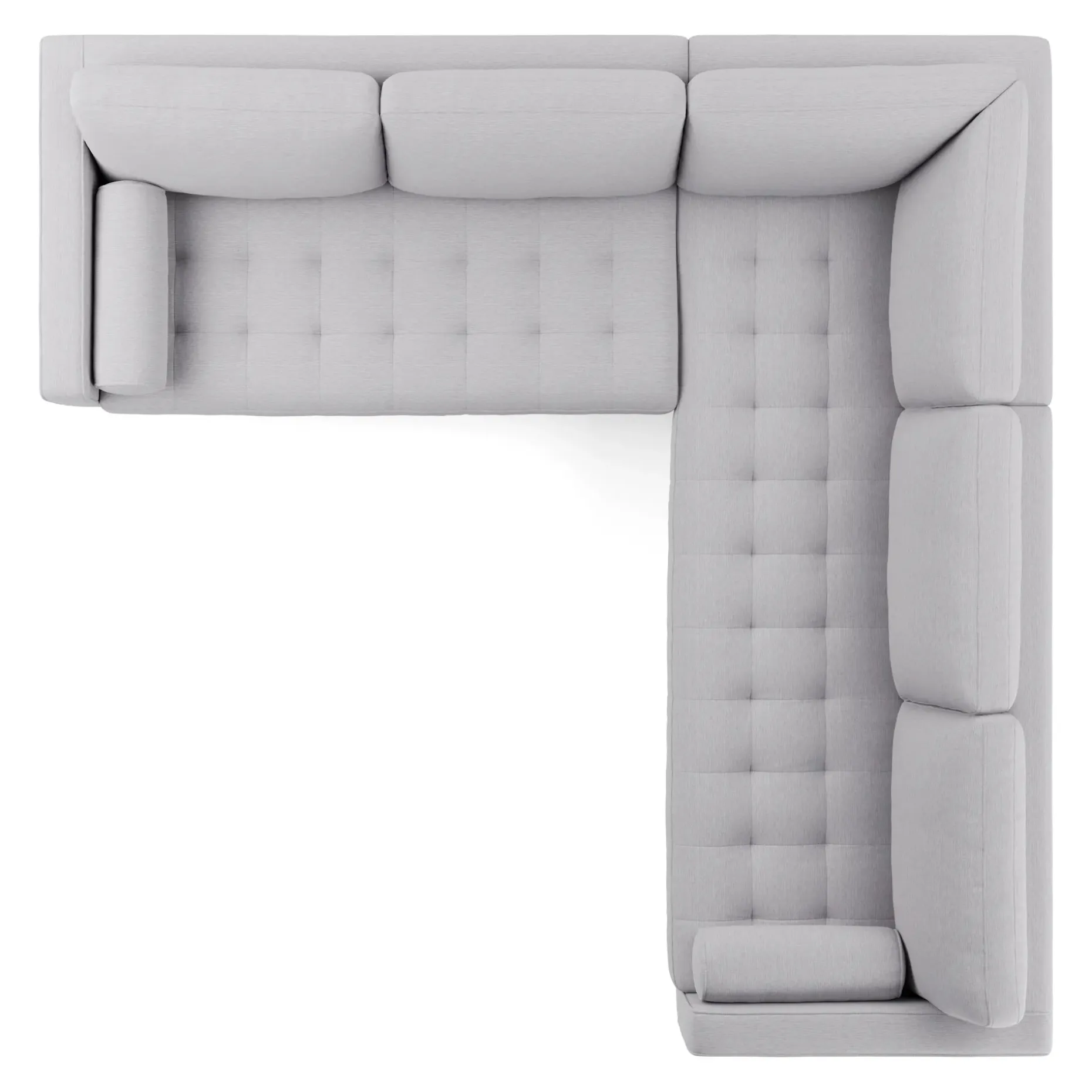 Sven 107" Tufted Corner Sectional - Silver Ivory