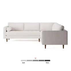 Sven 107" Tufted Corner Sectional - Napa White