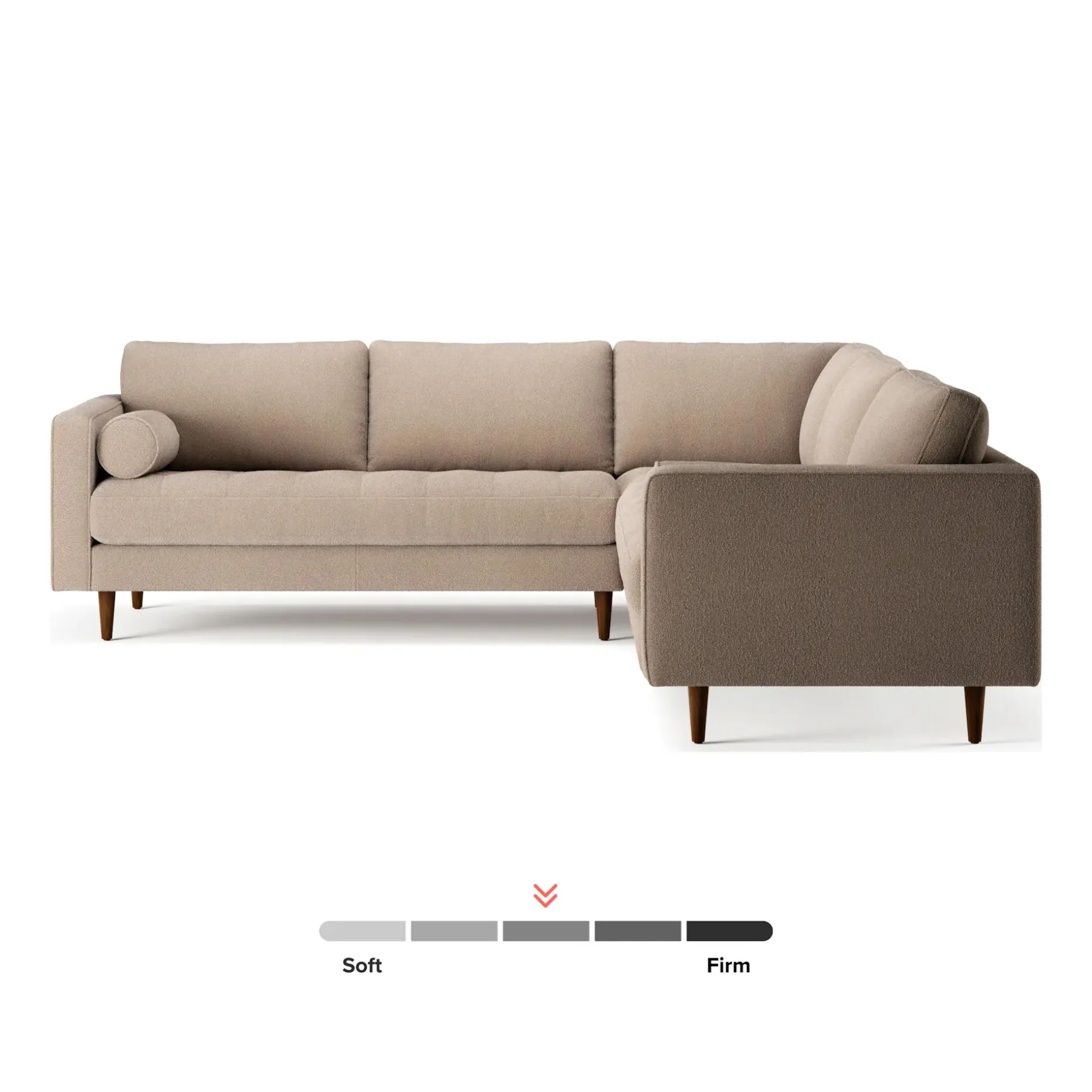 Sven 107" Tufted Corner Sectional - Sandstone Wool Bouclé