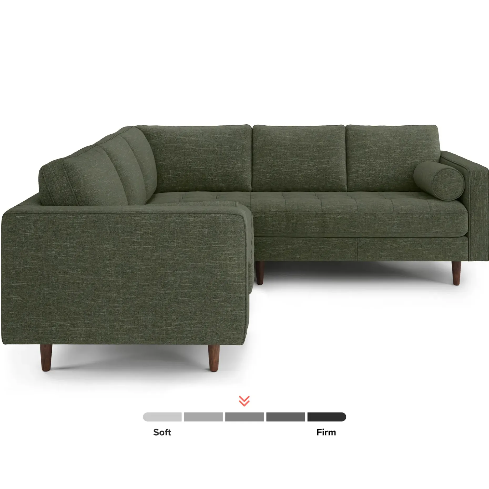 Sven 91" Tufted Corner Sectional - Fir Green