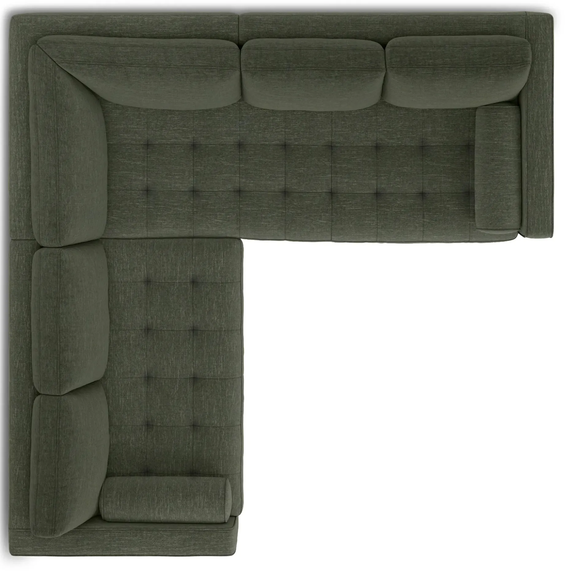 Sven 91" Tufted Corner Sectional - Fir Green