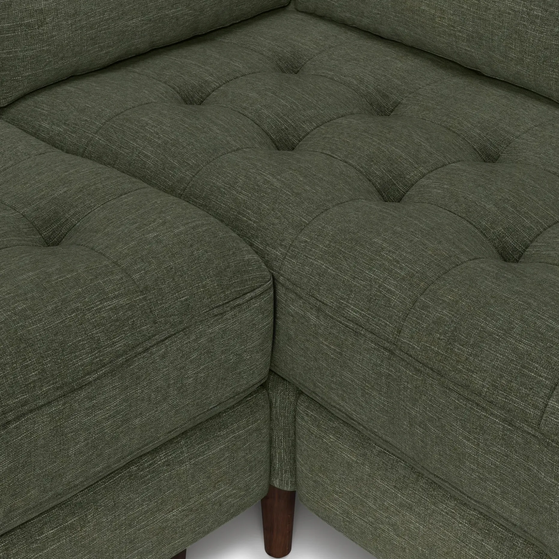 Sven 91" Tufted Corner Sectional - Fir Green