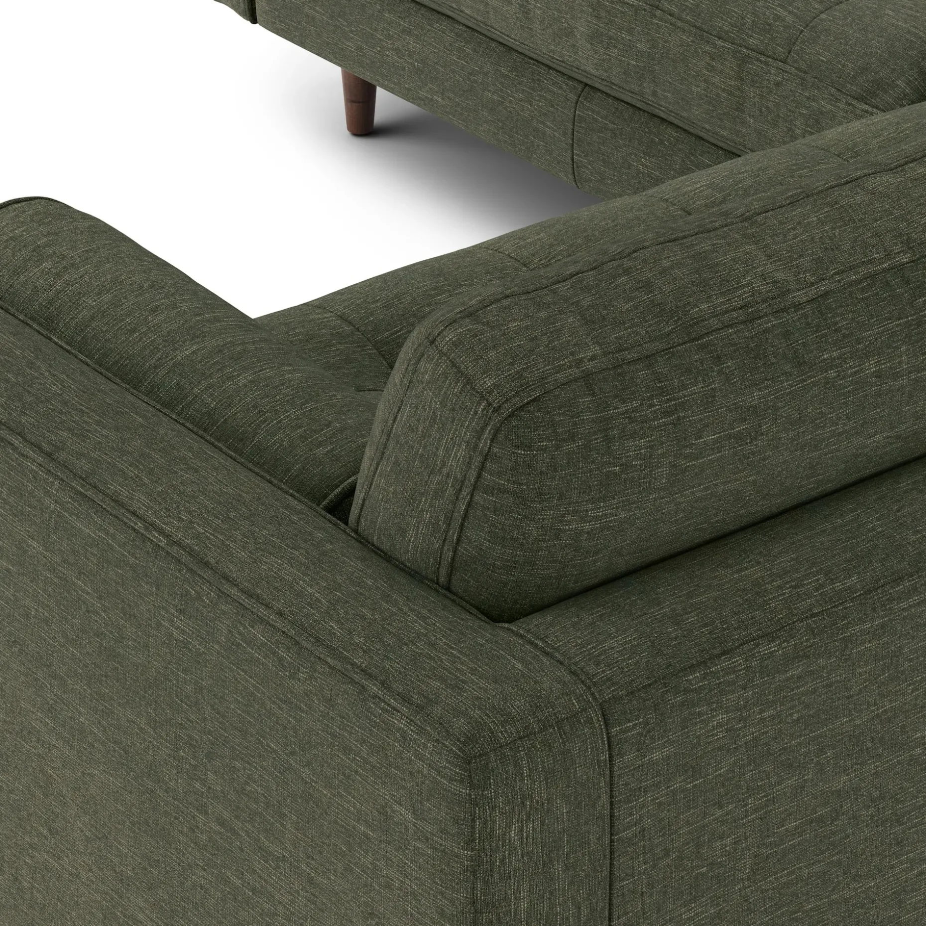 Sven 91" Tufted Corner Sectional - Fir Green