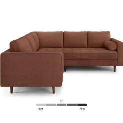 Sven 91" Tufted Corner Sectional - Ratine Oxide