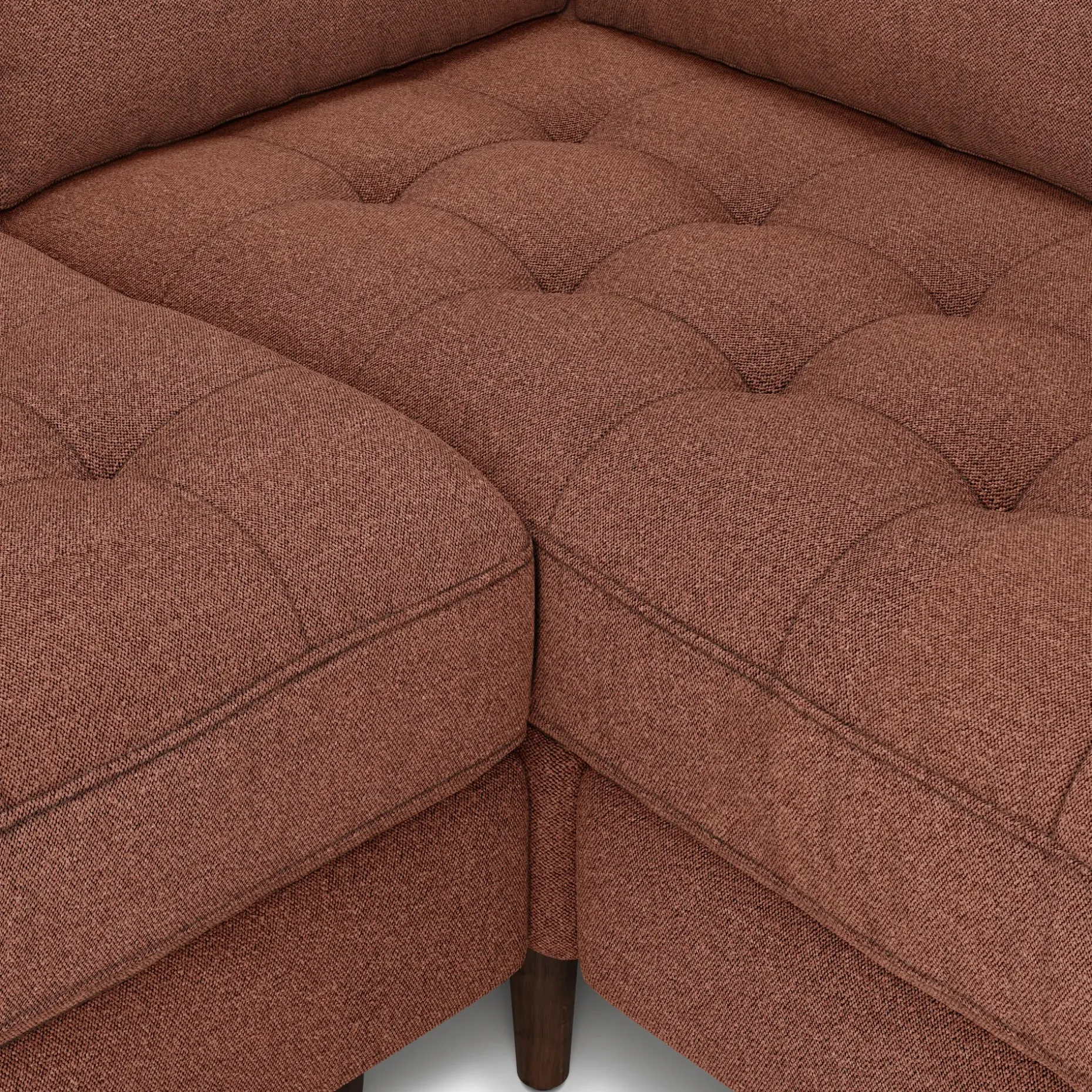 Sven 91" Tufted Corner Sectional - Ratine Oxide