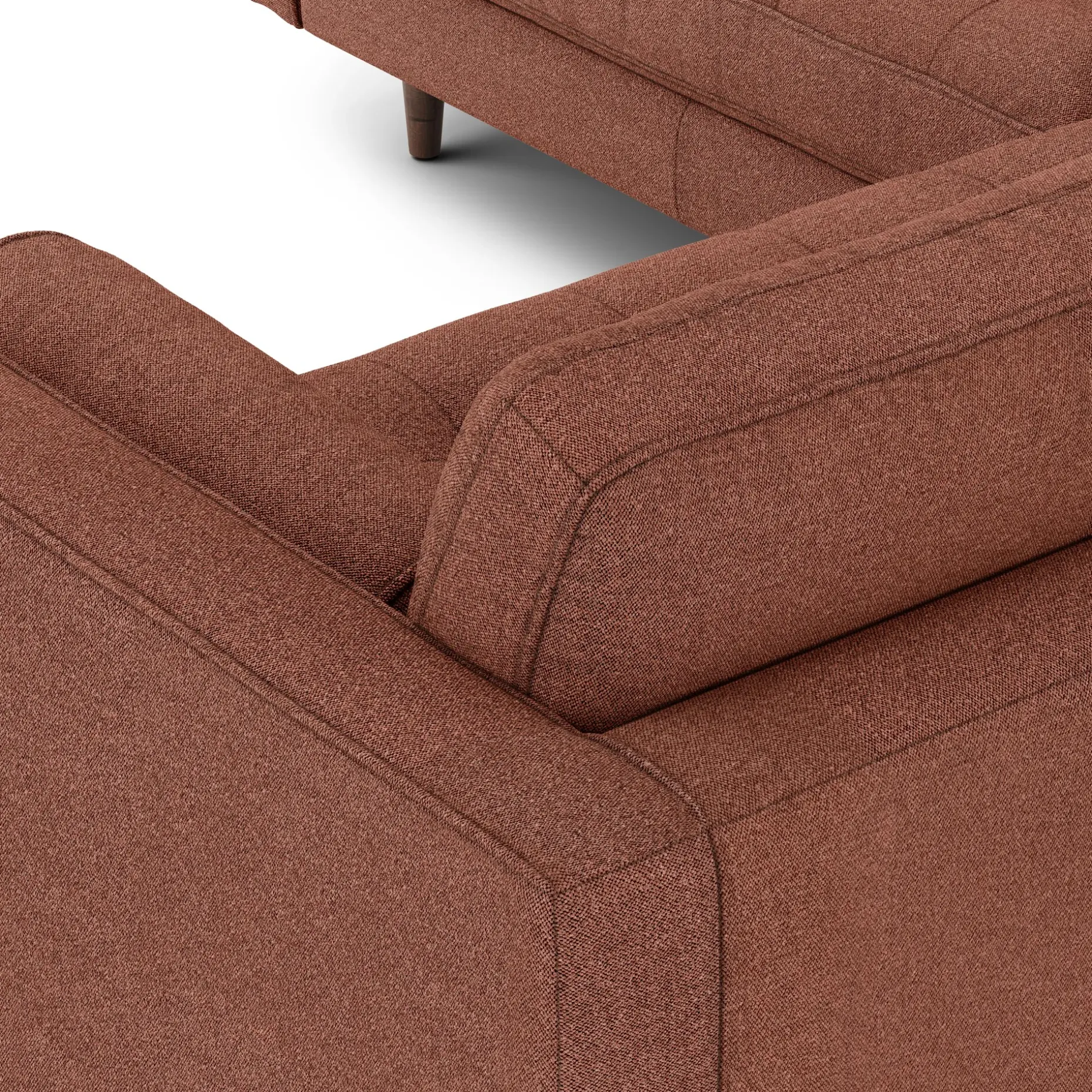 Sven 91" Tufted Corner Sectional - Ratine Oxide