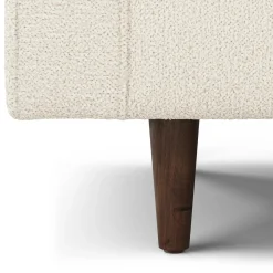Sven 91" Tufted Corner Sectional - Ivory Wool Bouclé