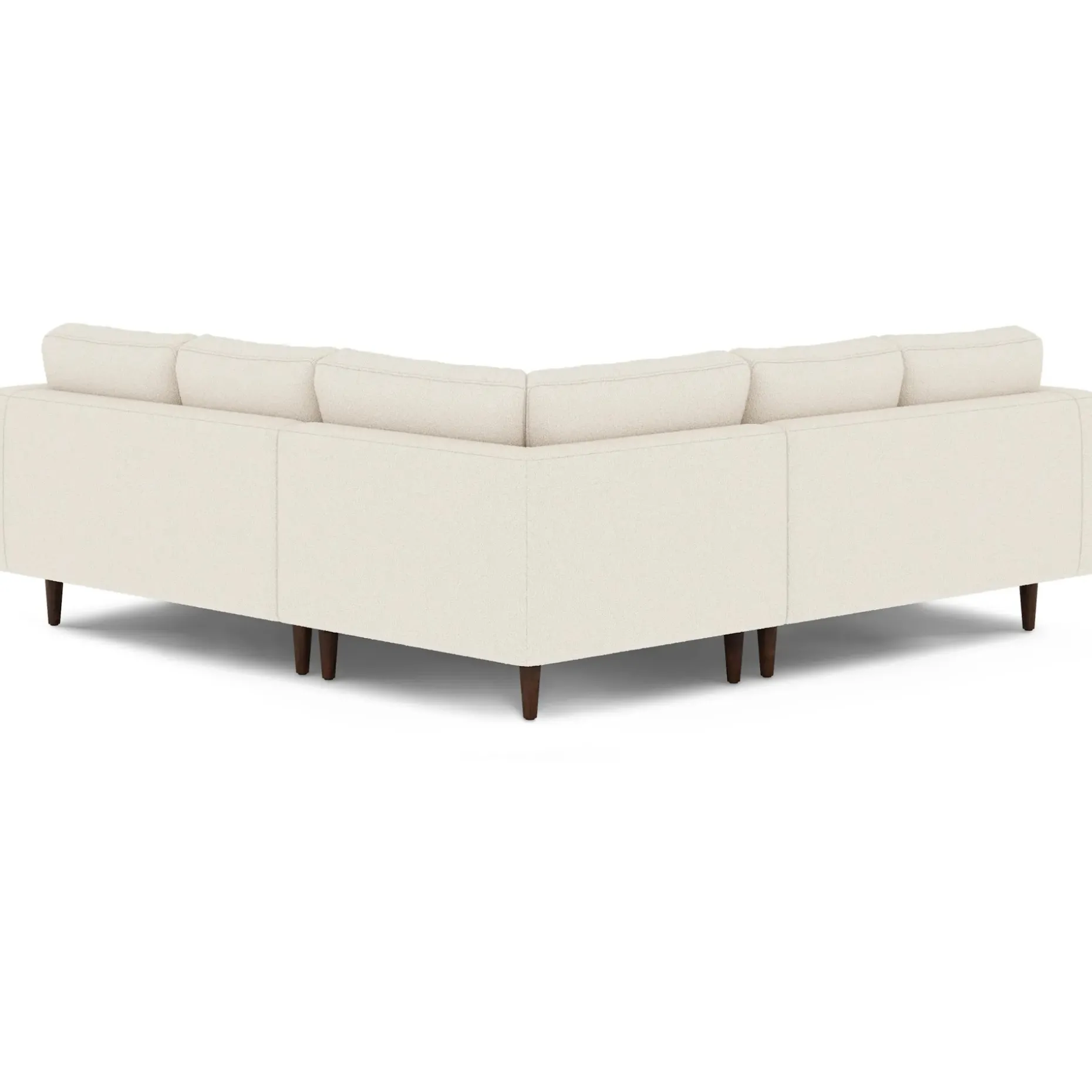 Sven 91" Tufted Corner Sectional - Ivory Wool Bouclé