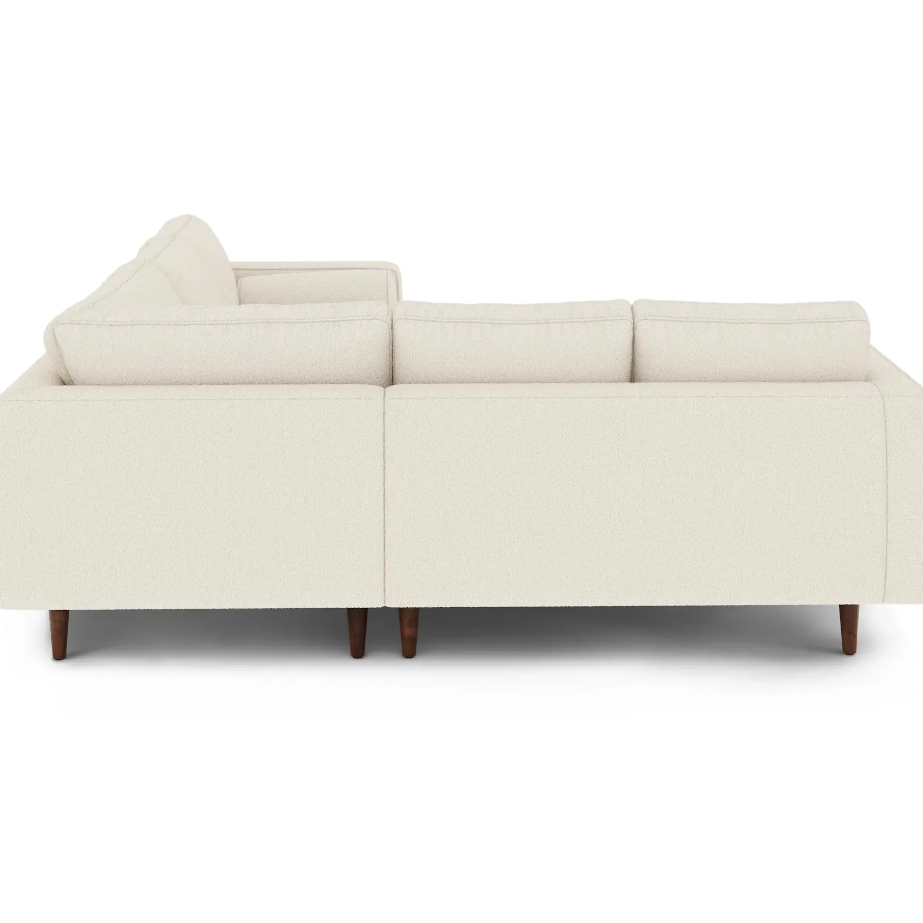 Sven 91" Tufted Corner Sectional - Ivory Wool Bouclé