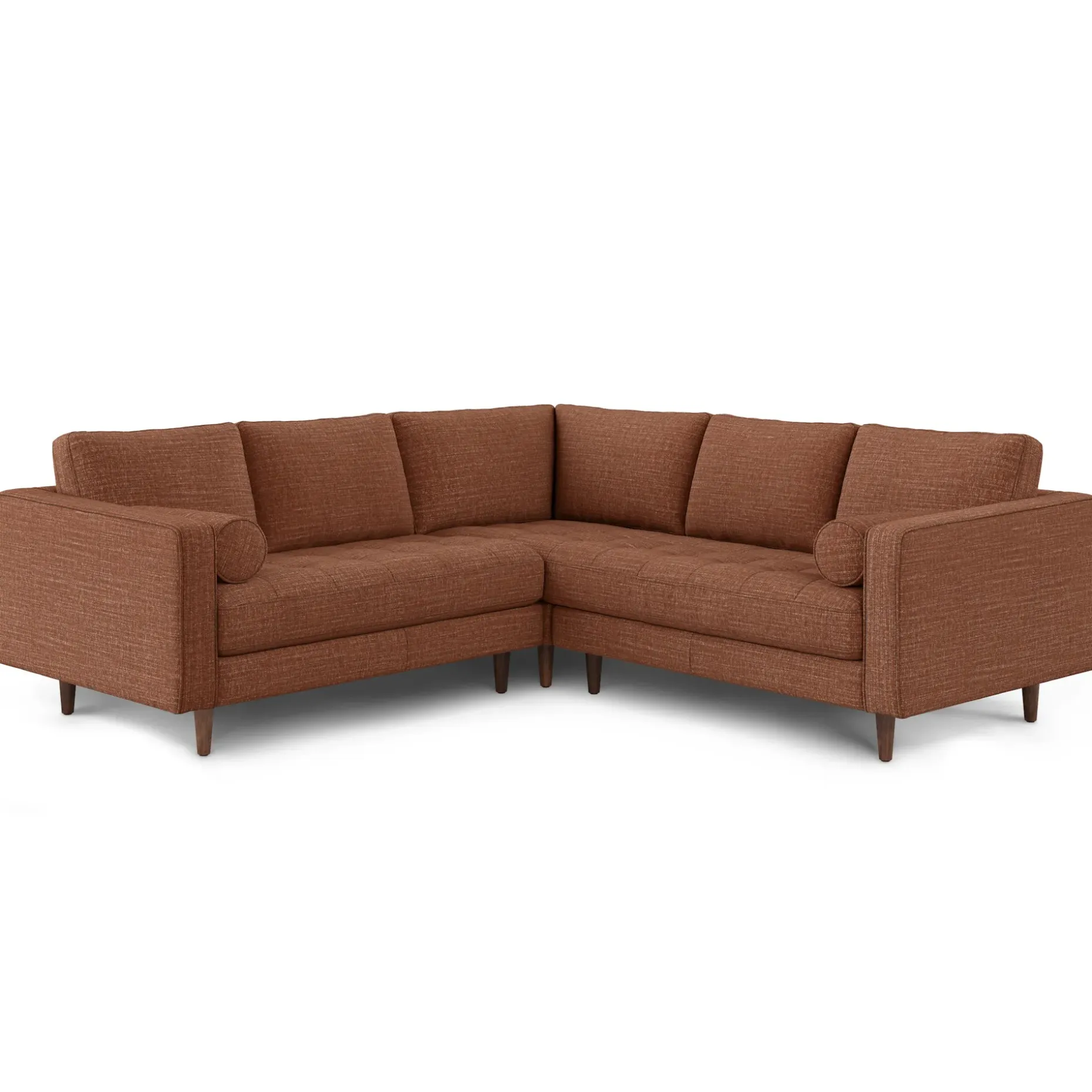 Sven 91" Tufted Corner Sectional - Napa Rust