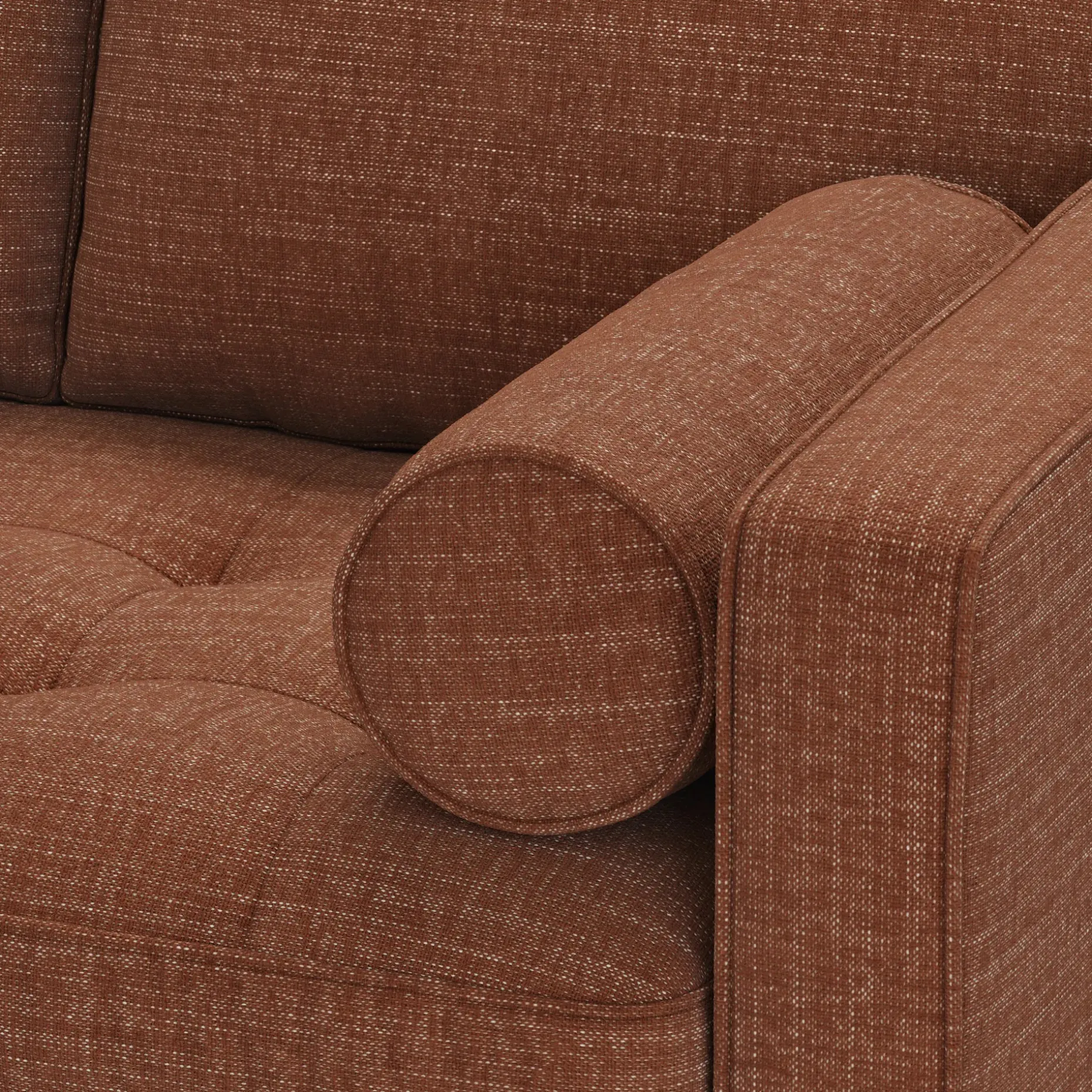 Sven 91" Tufted Corner Sectional - Napa Rust