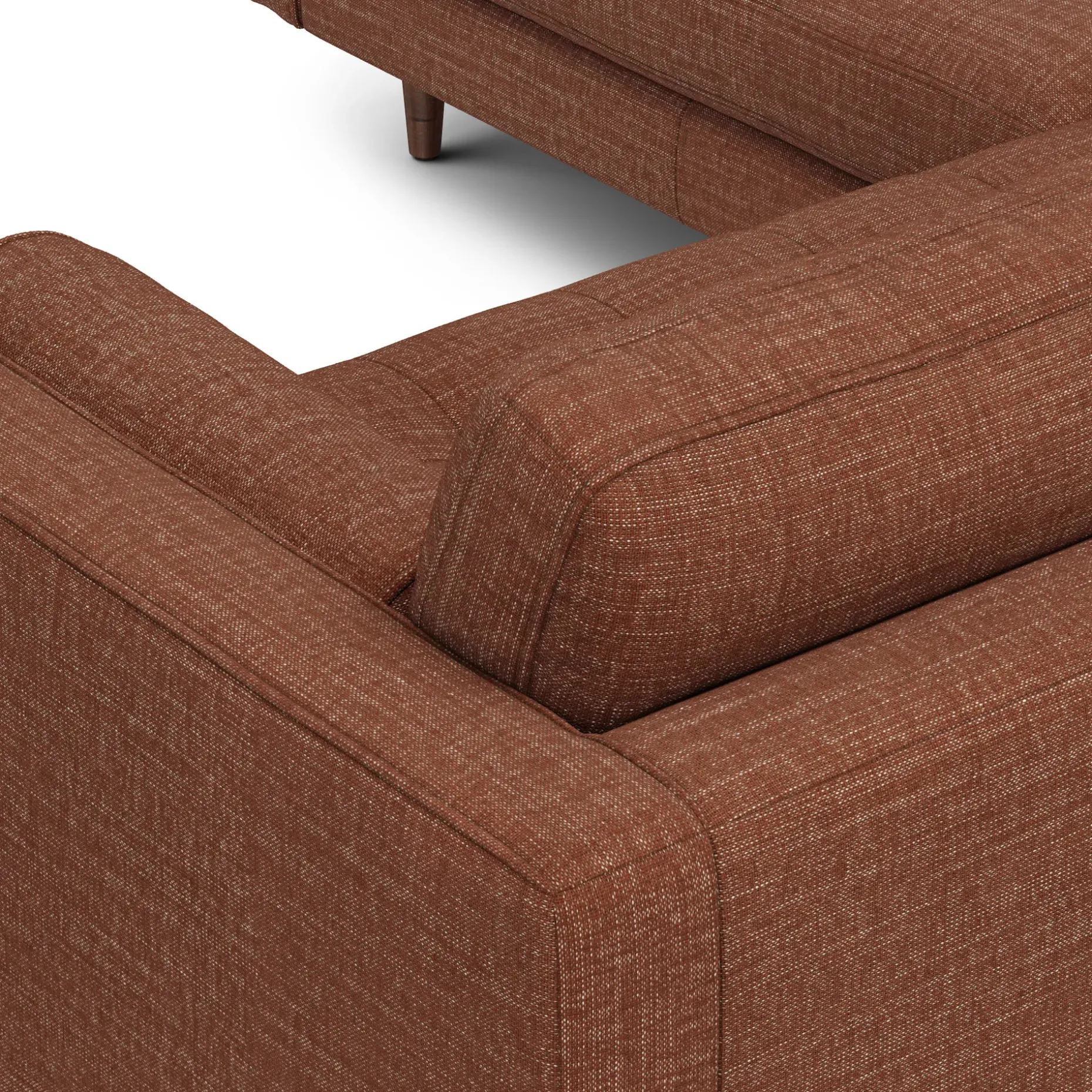 Sven 91" Tufted Corner Sectional - Napa Rust