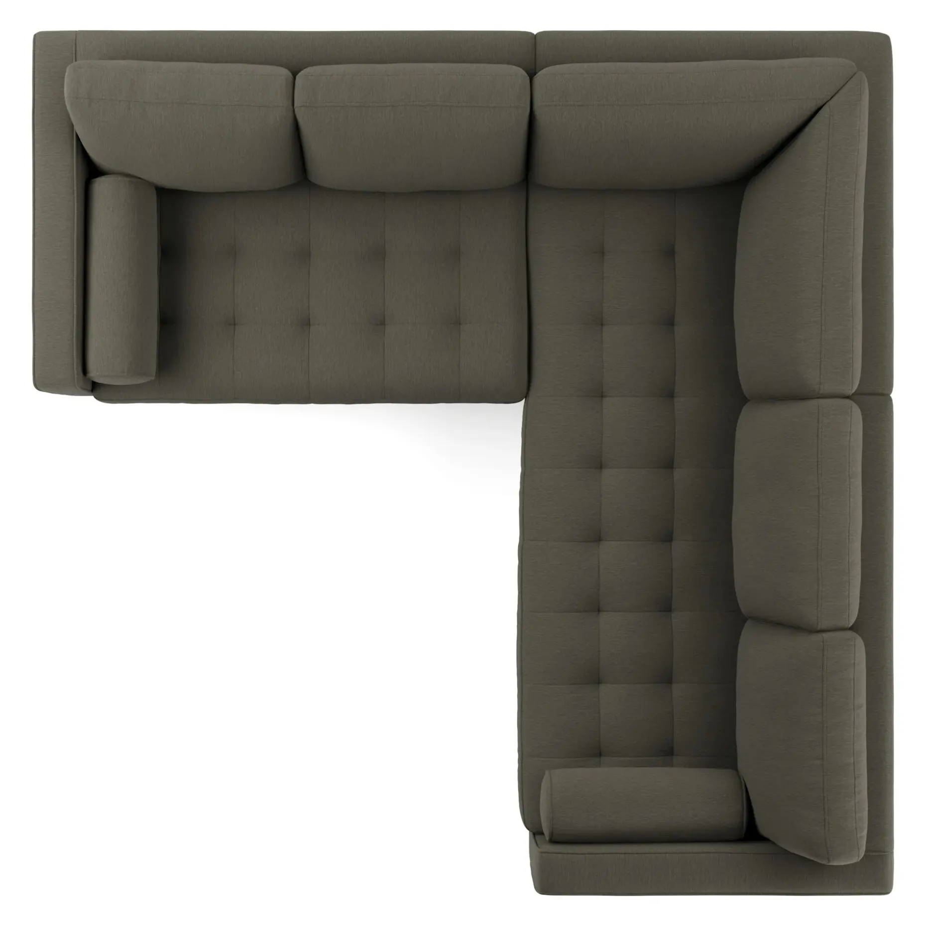 Sven 91" Tufted Corner Sectional - Silver Moss