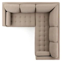 Sven 91" Tufted Corner Sectional - Sandstone Wool Bouclé