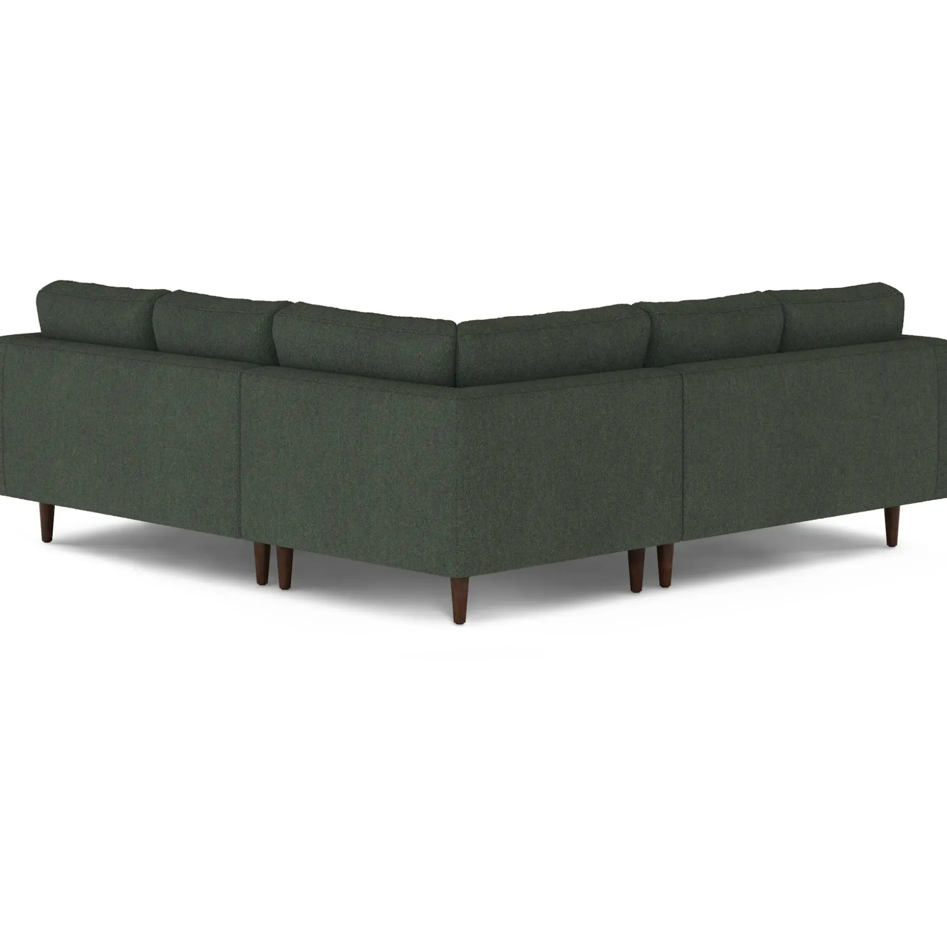 Sven 91" Tufted Corner Sectional - Green Wool Bouclé