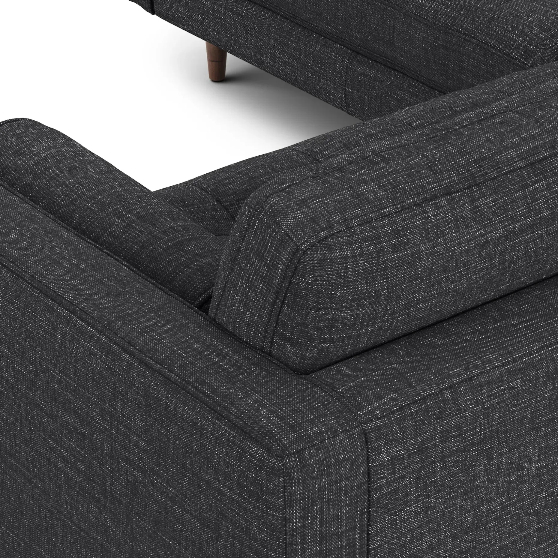 Sven 91" Tufted Corner Sectional - Napa Charcoal
