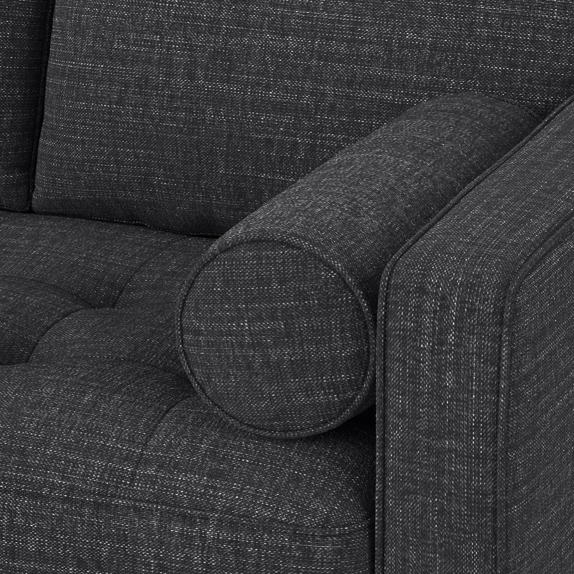 Sven 91" Tufted Corner Sectional - Napa Charcoal