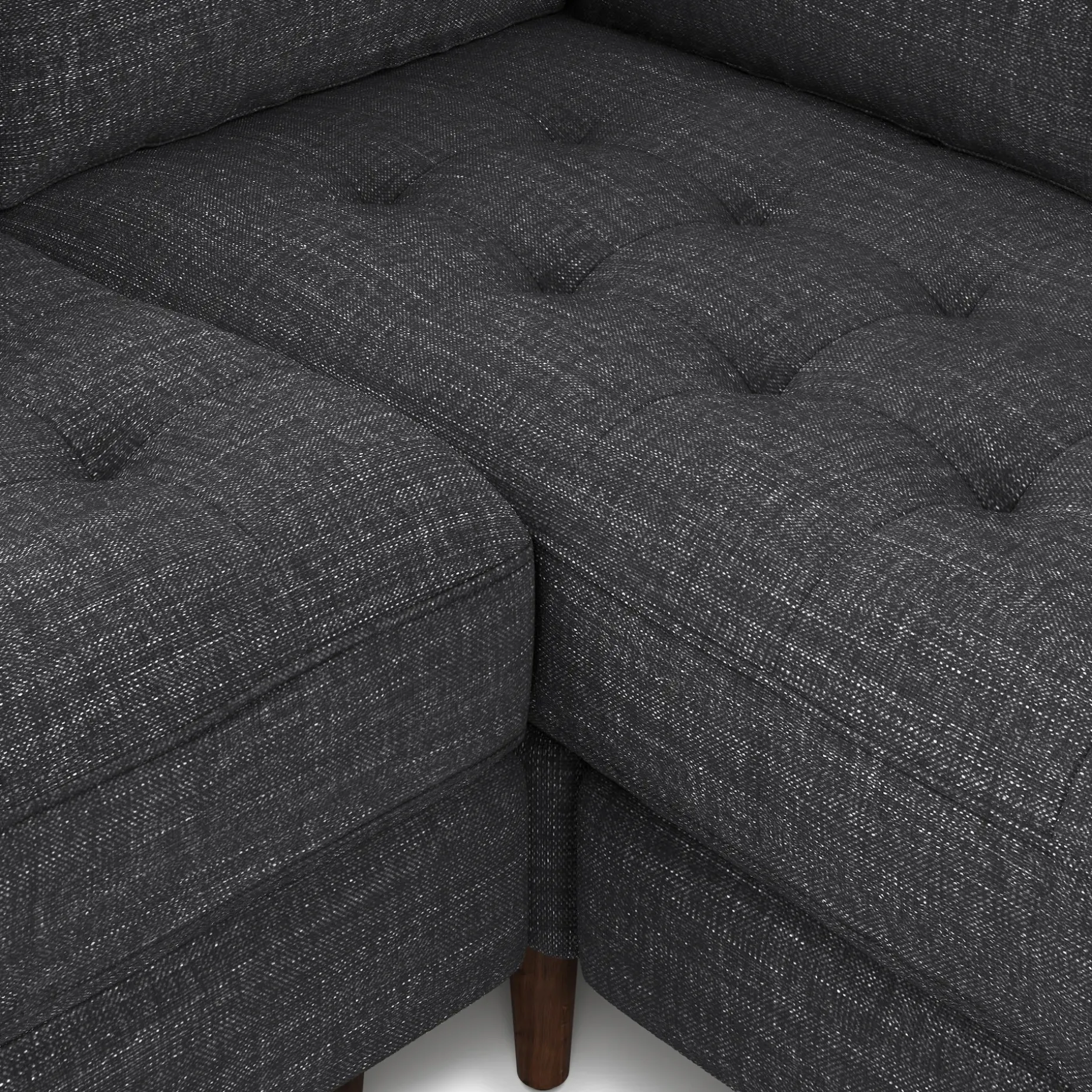 Sven 91" Tufted Corner Sectional - Napa Charcoal
