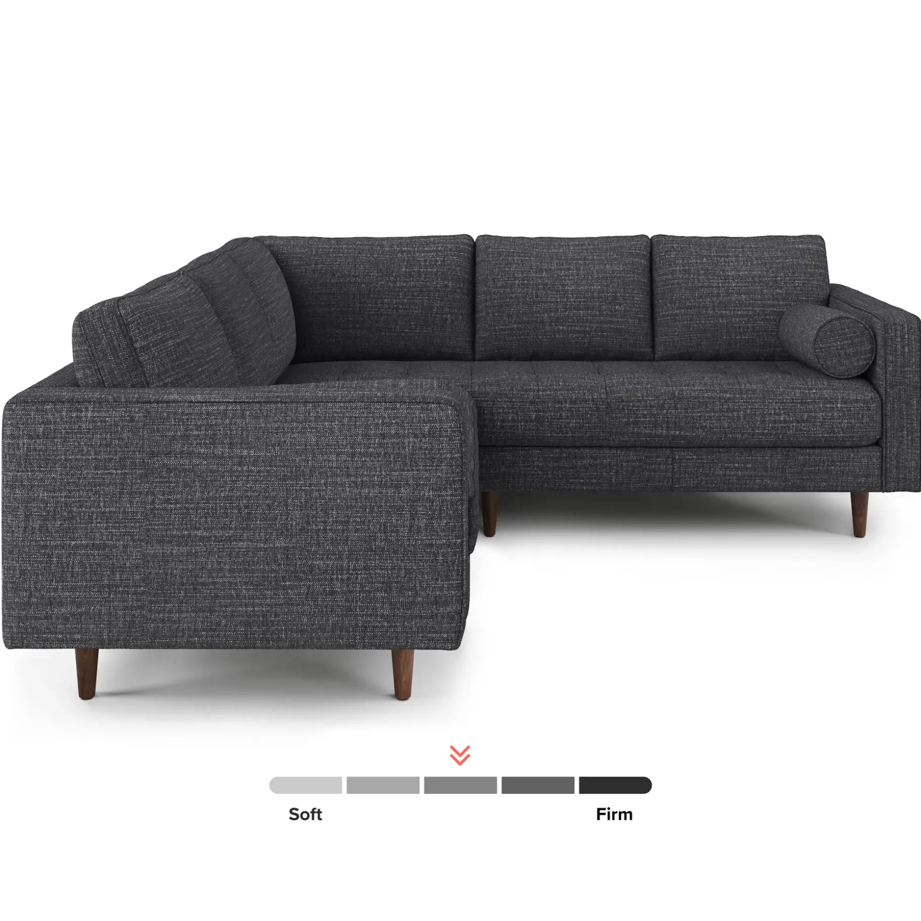 Sven 91" Tufted Corner Sectional - Napa Charcoal
