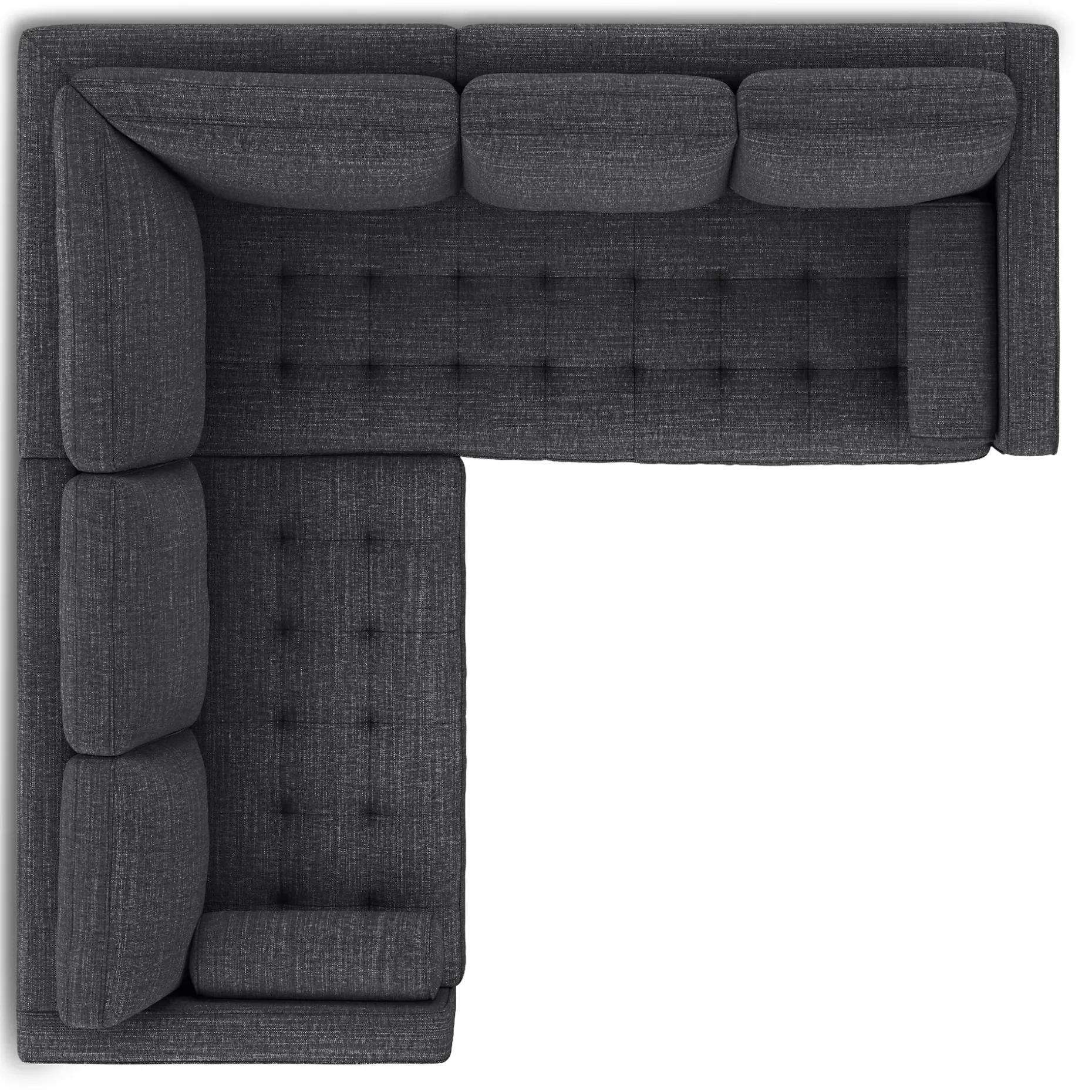 Sven 91" Tufted Corner Sectional - Napa Charcoal