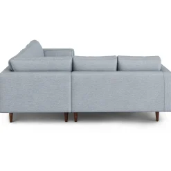 Sven 91" Tufted Corner Sectional - Silver Light Blue