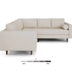 Sven 91" Tufted Corner Sectional - Biscuit Cream