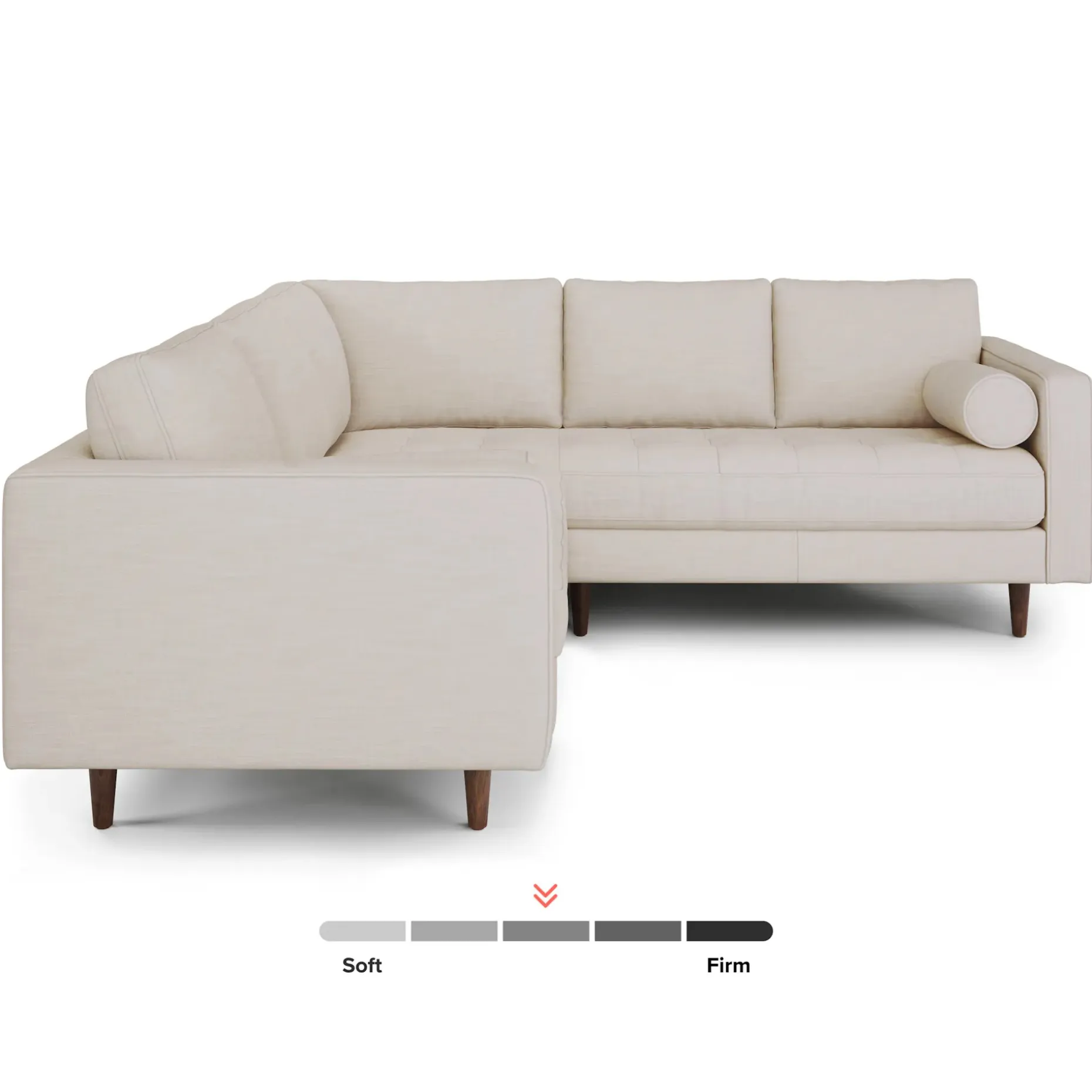 Sven 91" Tufted Corner Sectional - Biscuit Cream