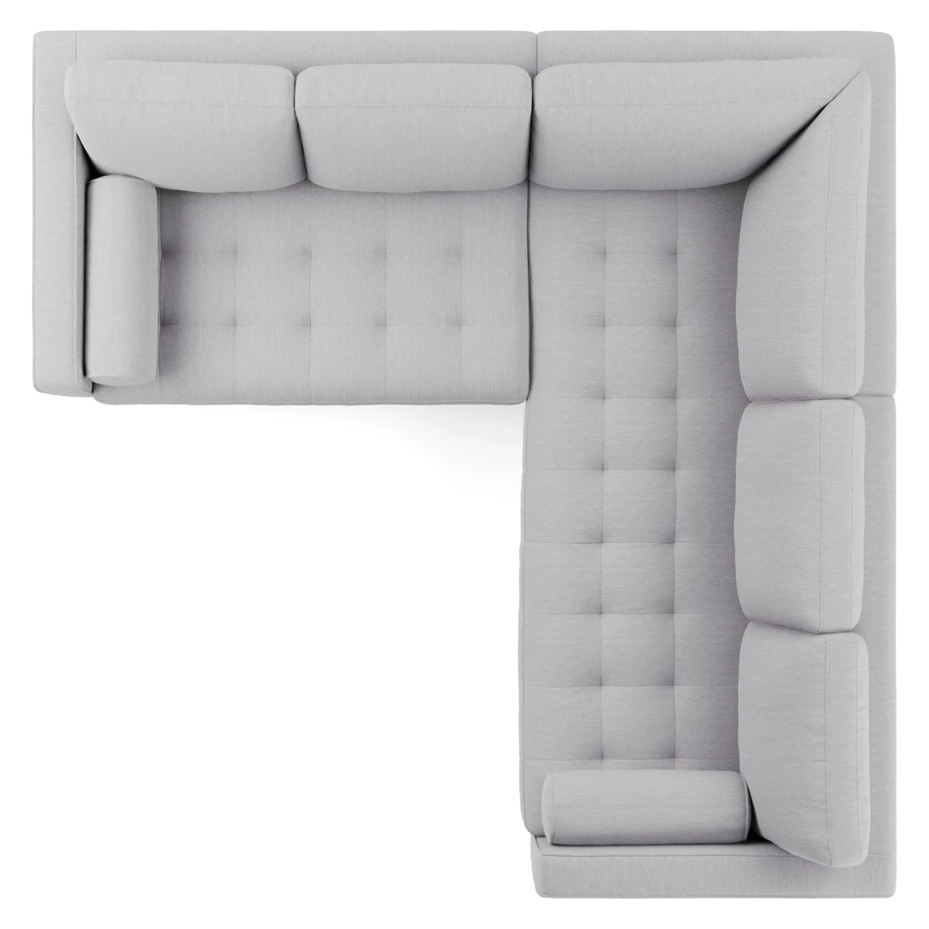 Sven 91" Tufted Corner Sectional - Silver Ivory